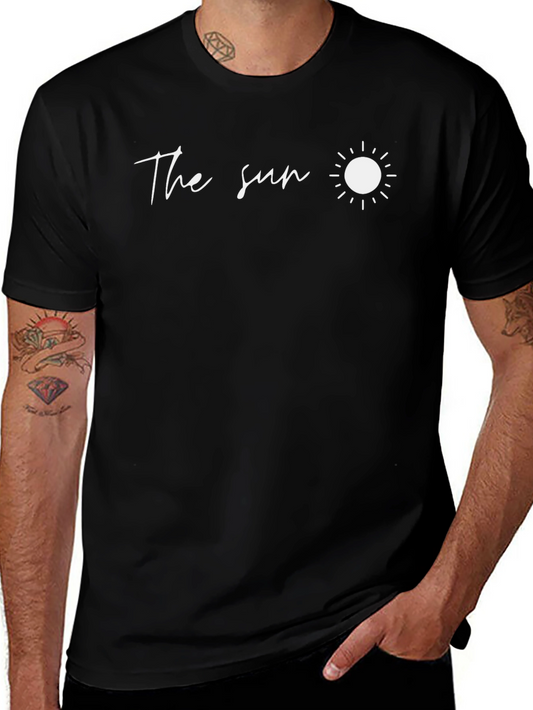 The Sun Graphic Tee - Black Casual T-Shirt