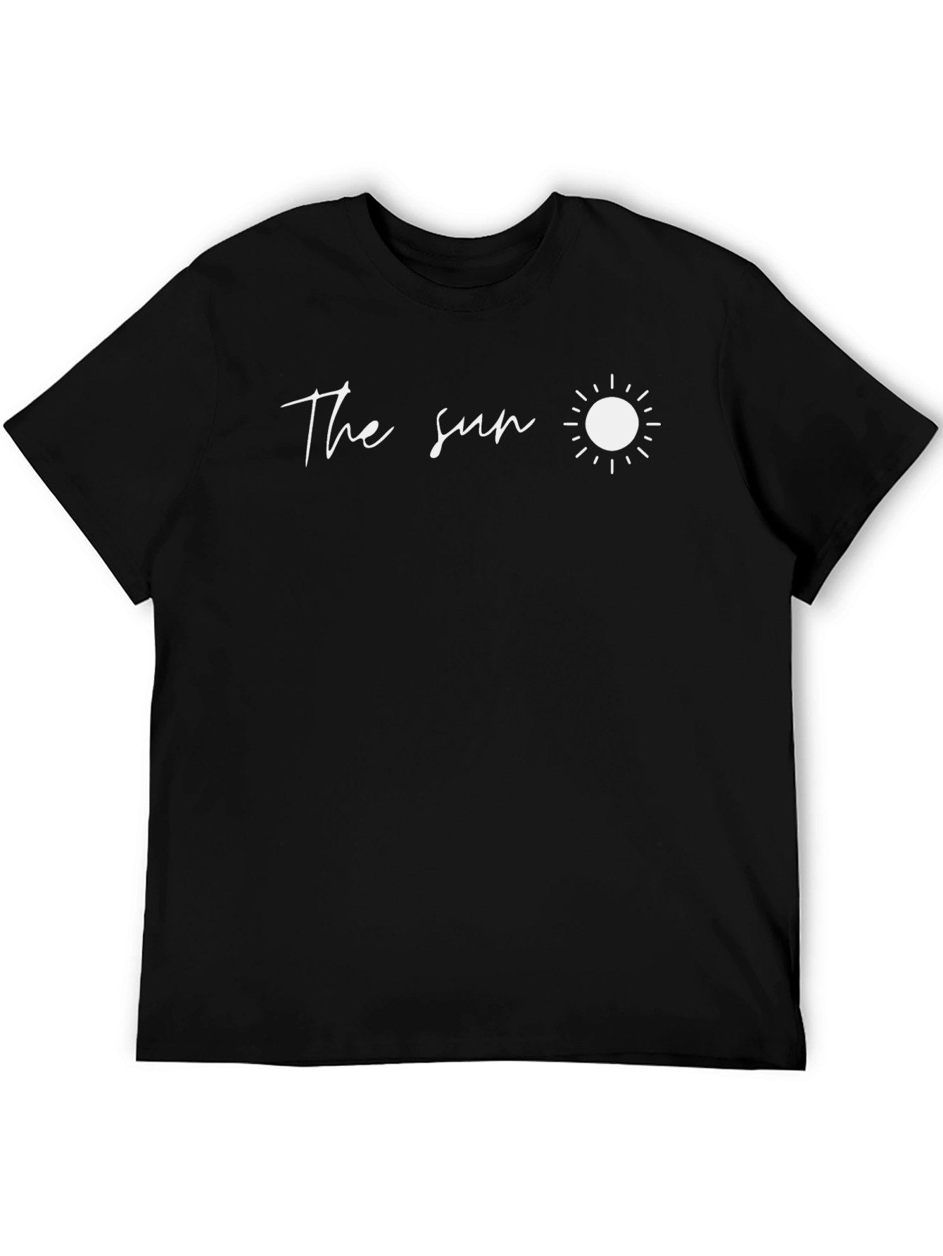The Sun Graphic Tee - Black Casual T-Shirt