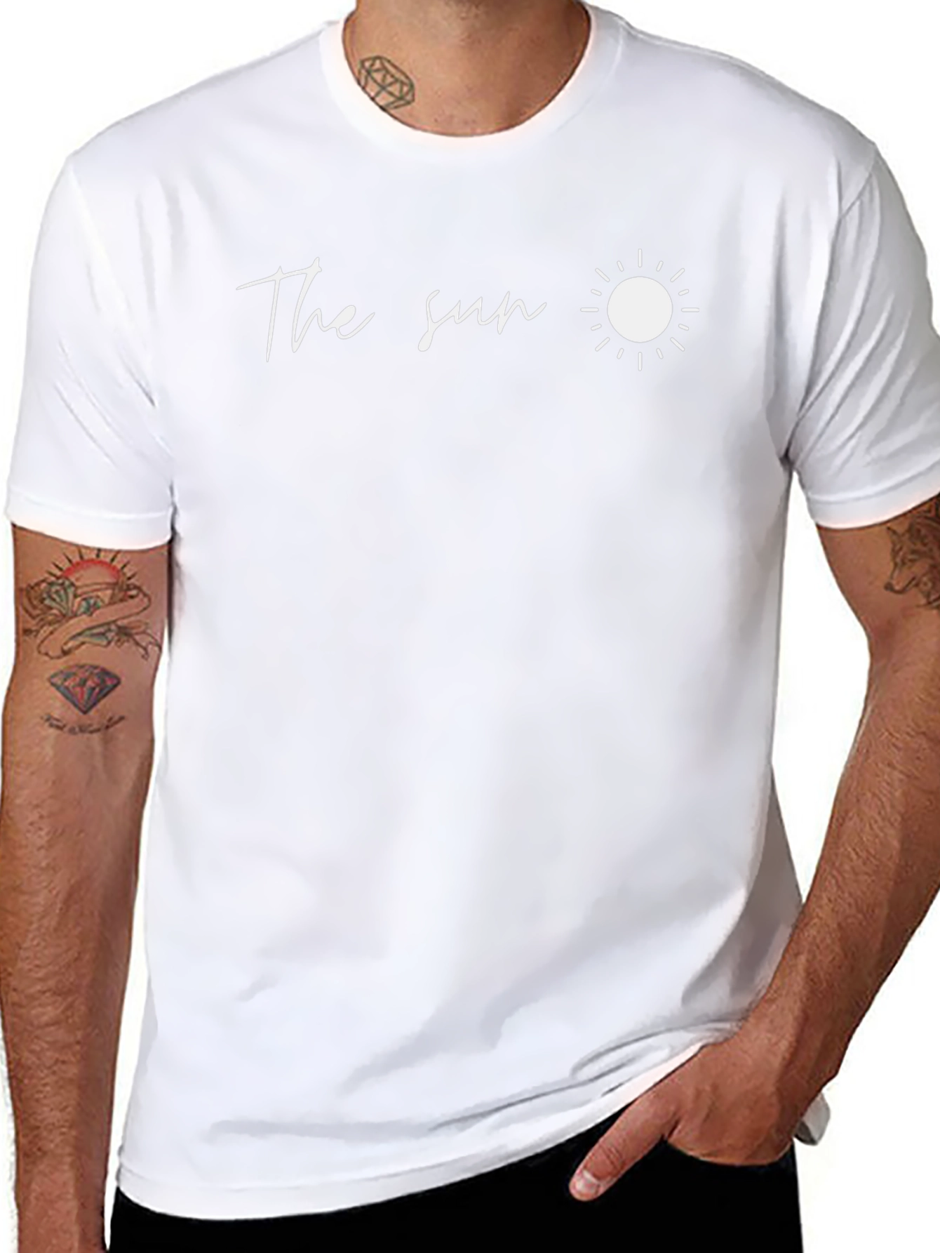 The Sun Graphic Tee - Black Casual T-Shirt