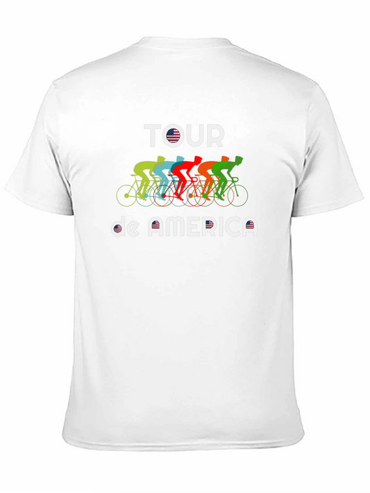 Tour de America Cycling T-Shirt - USA Colors