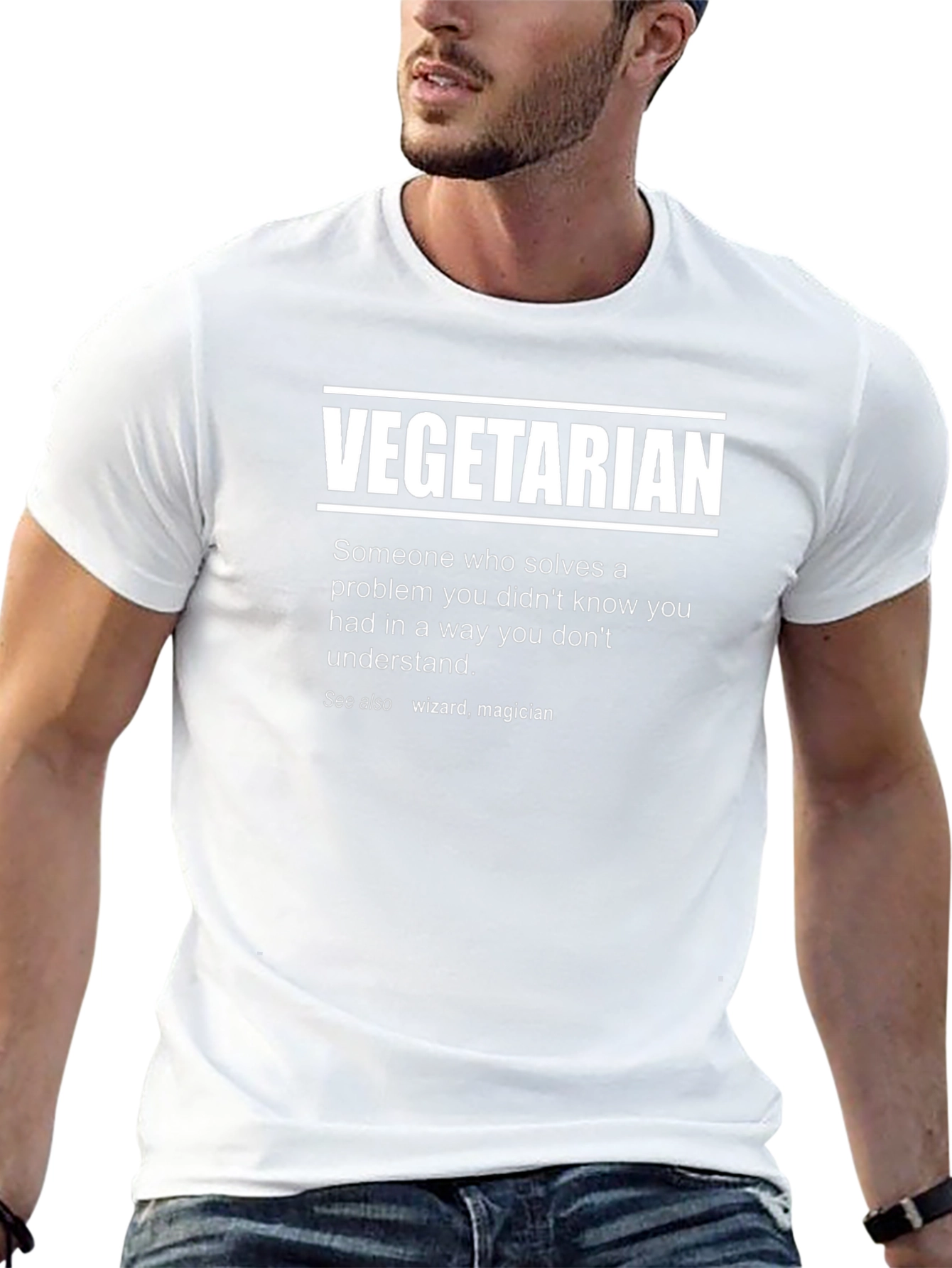 Vegetarian Definition T-Shirt - Funny Wizard Magician Tee