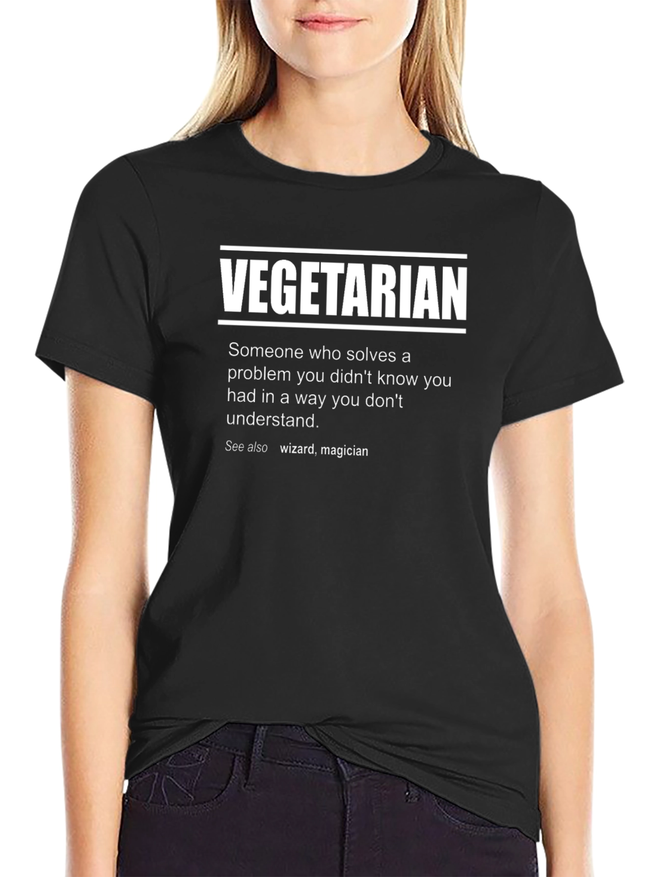 Vegetarian Definition T-Shirt - Funny Wizard Magician Tee