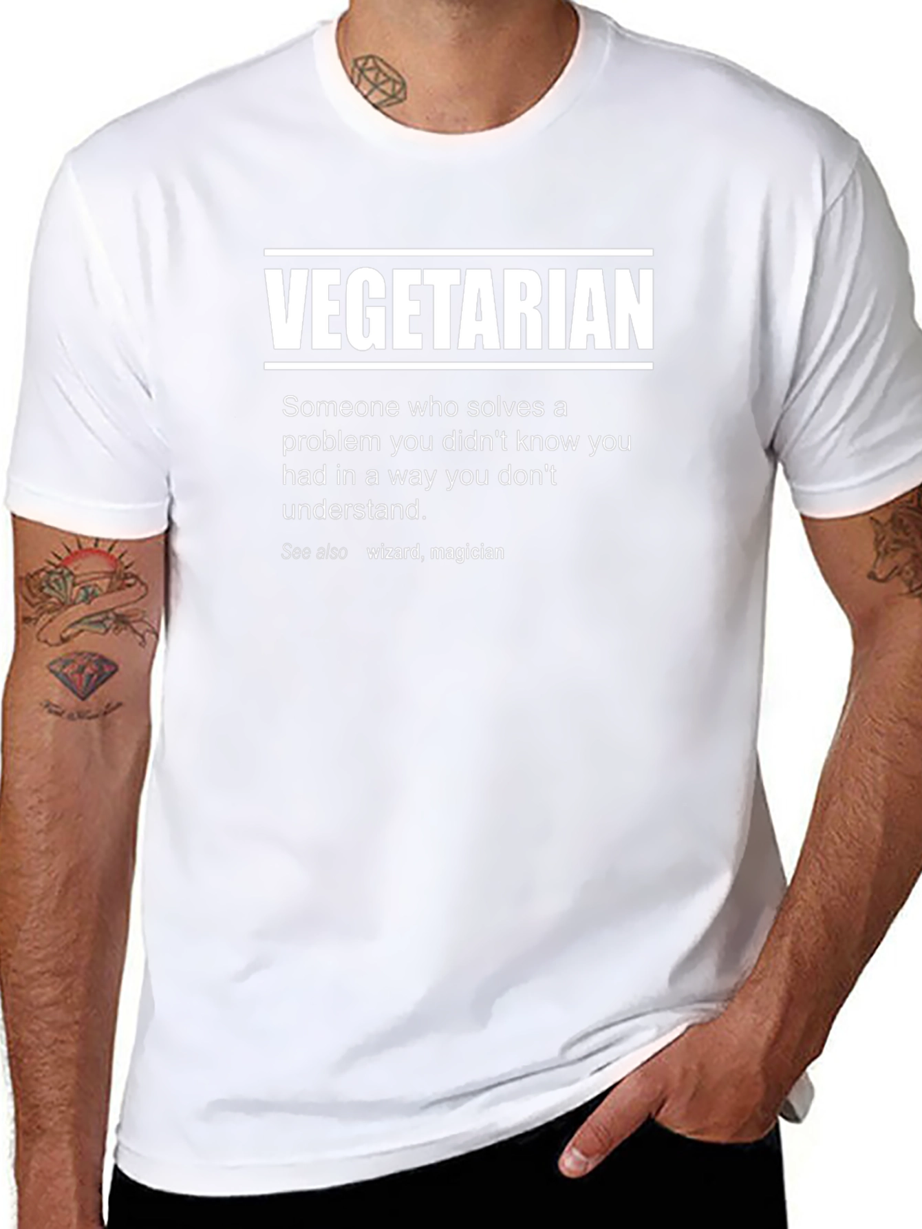 Vegetarian Definition T-Shirt - Funny Wizard Magician Tee
