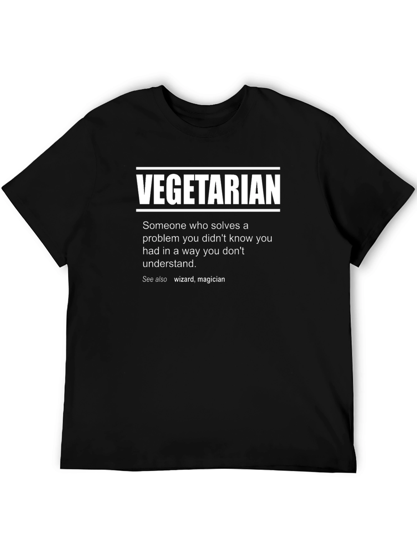 Vegetarian Definition T-Shirt - Funny Wizard Magician Tee