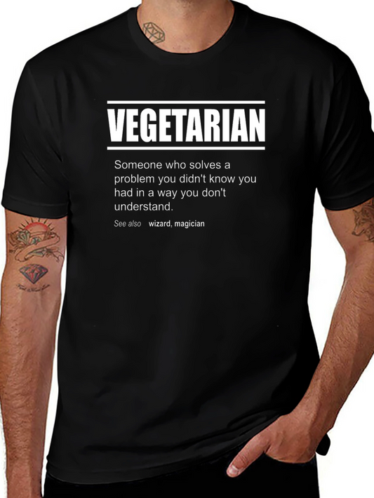 Vegetarian Definition T-Shirt - Funny Wizard Magician Tee