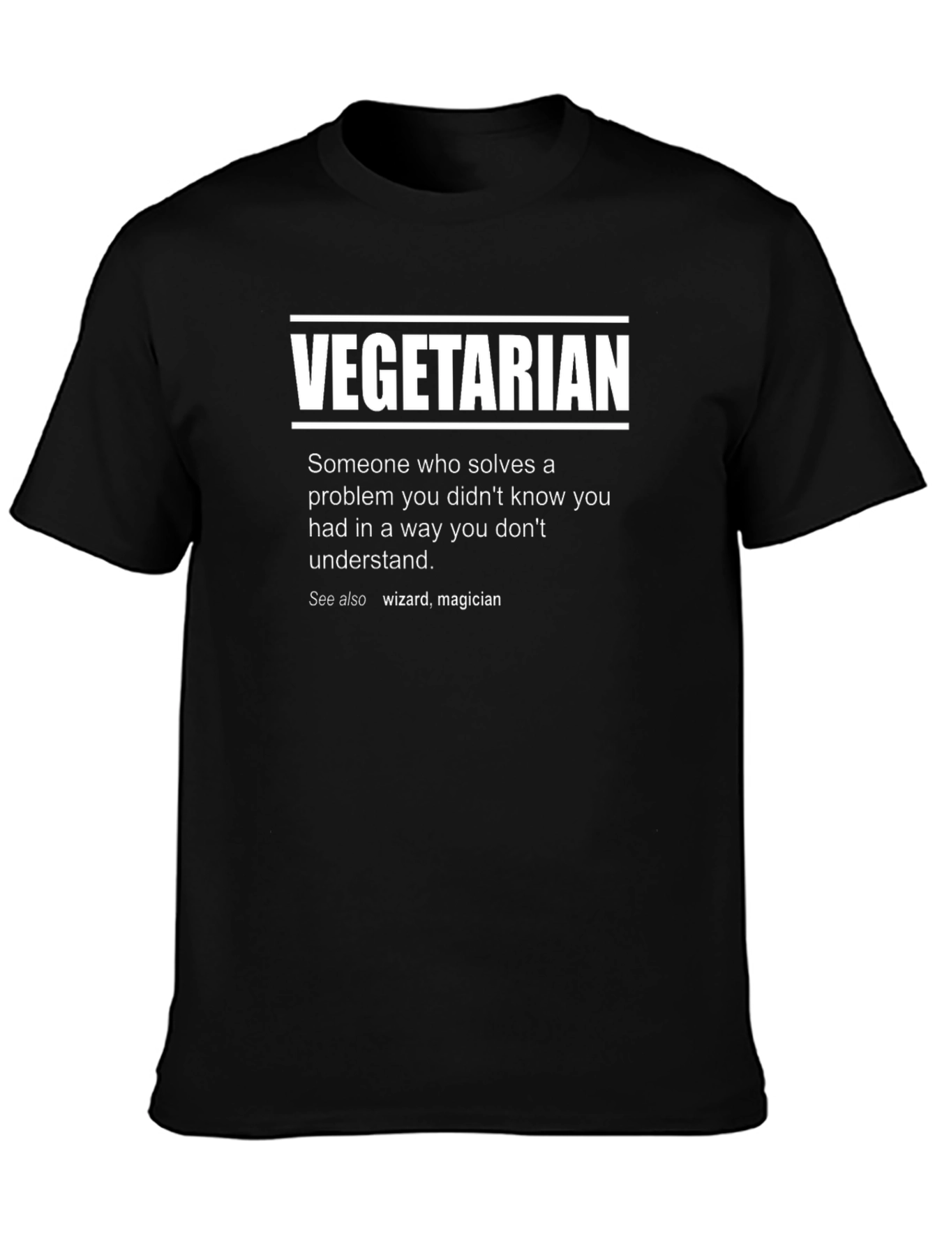 Vegetarian Definition T-Shirt - Funny Wizard Magician Tee