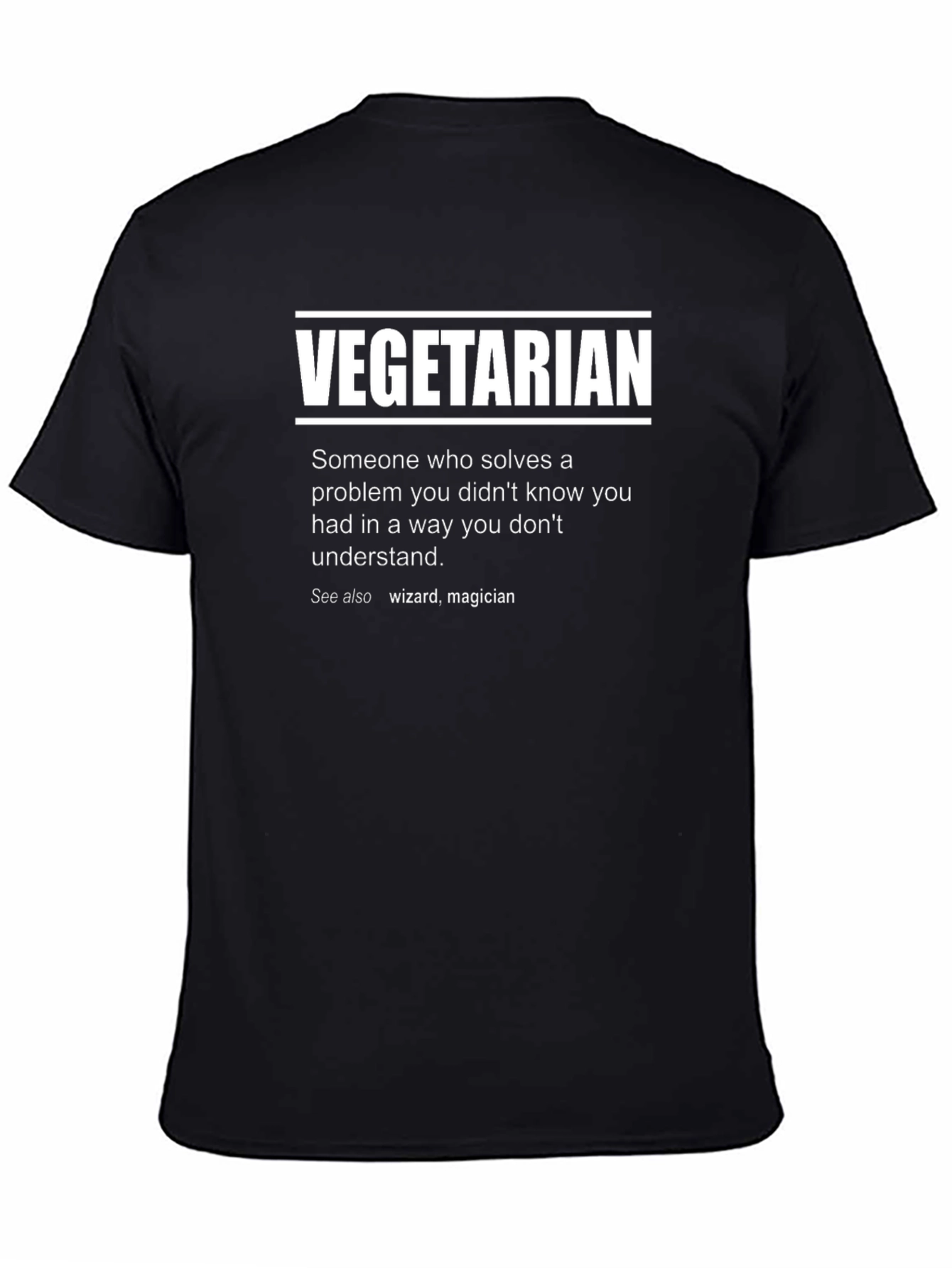 Vegetarian Definition T-Shirt - Funny Wizard Magician Tee