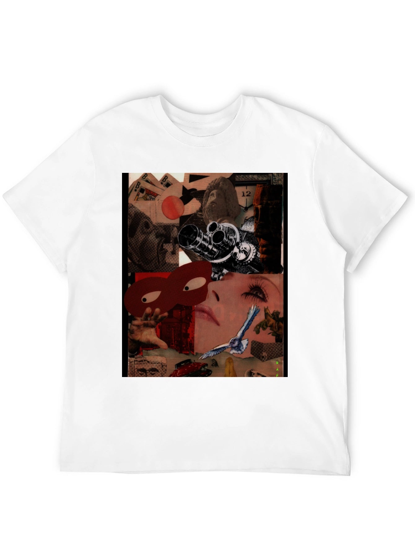 Surrealist Collage Print Black T-Shirt