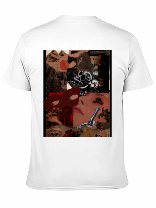 Surrealist Collage Print Black T-Shirt