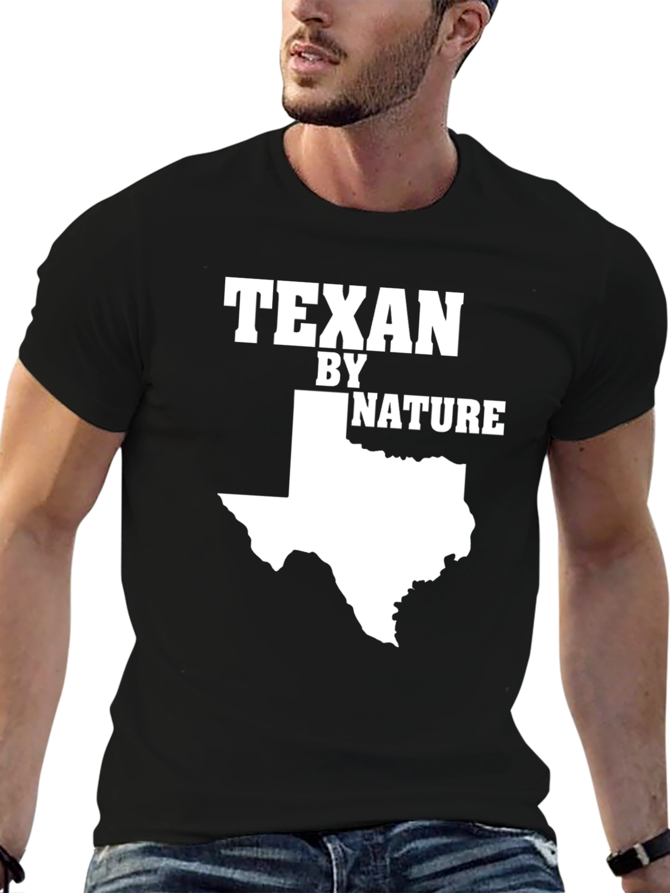 Texan by Nature Graphic T-Shirt - Black Cotton Tee