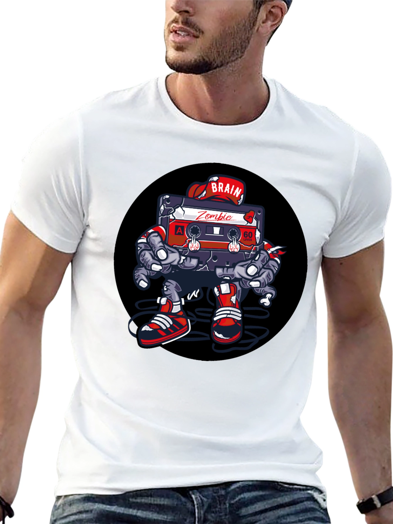 Zombie Tape Cassette Graphic Tee