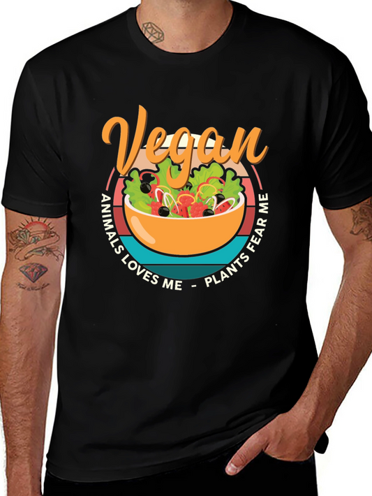 Vegan Salad Graphic Tee - Animals Love Me Plants Fear Me