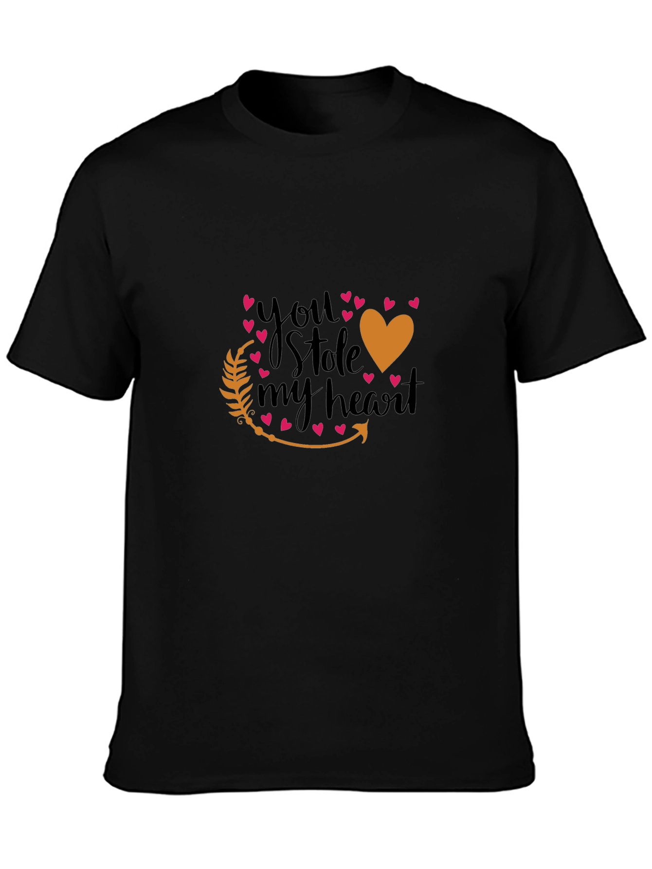 You Stole My Heart Graphic Tee - Black