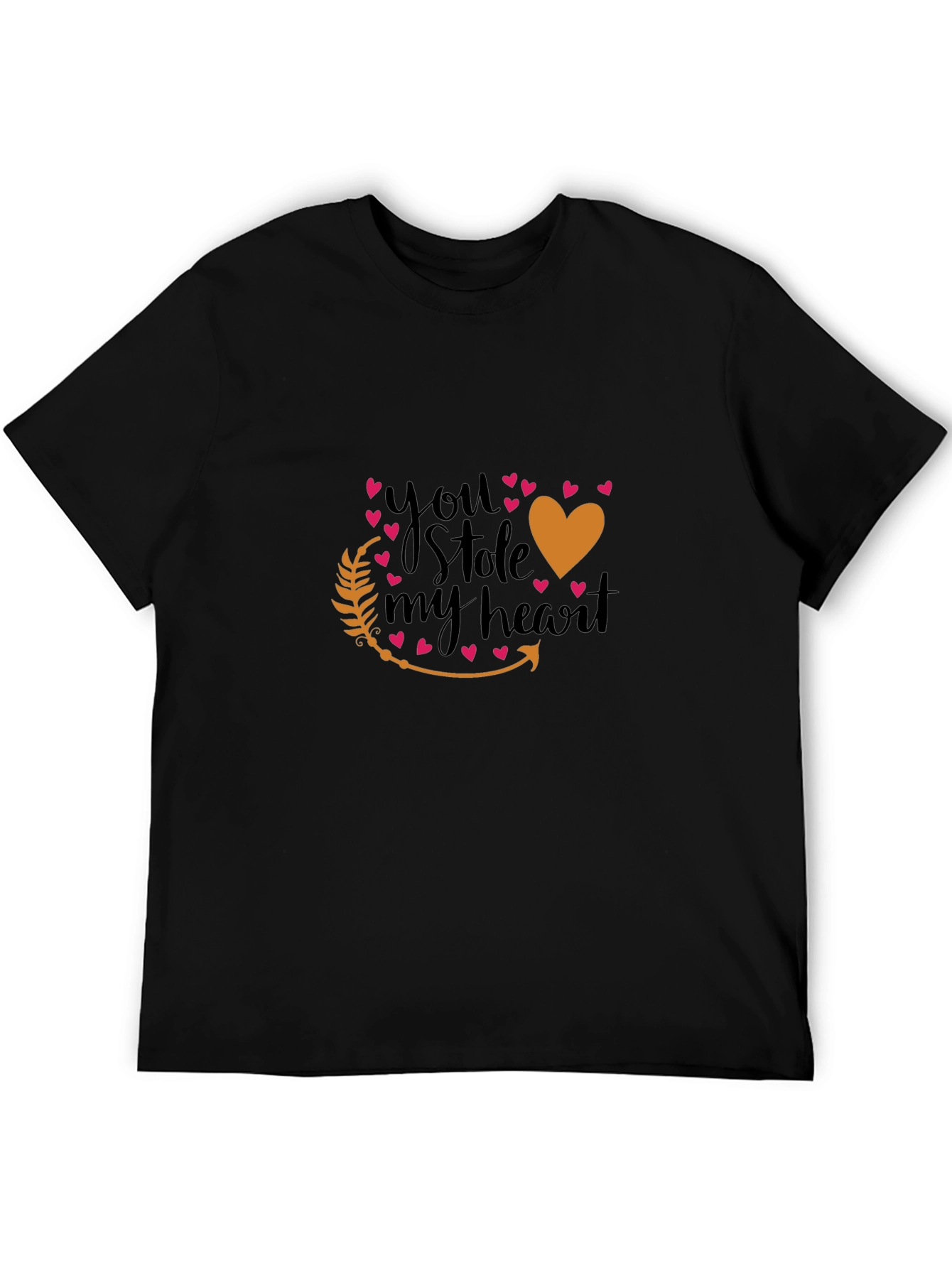 You Stole My Heart Graphic Tee - Black