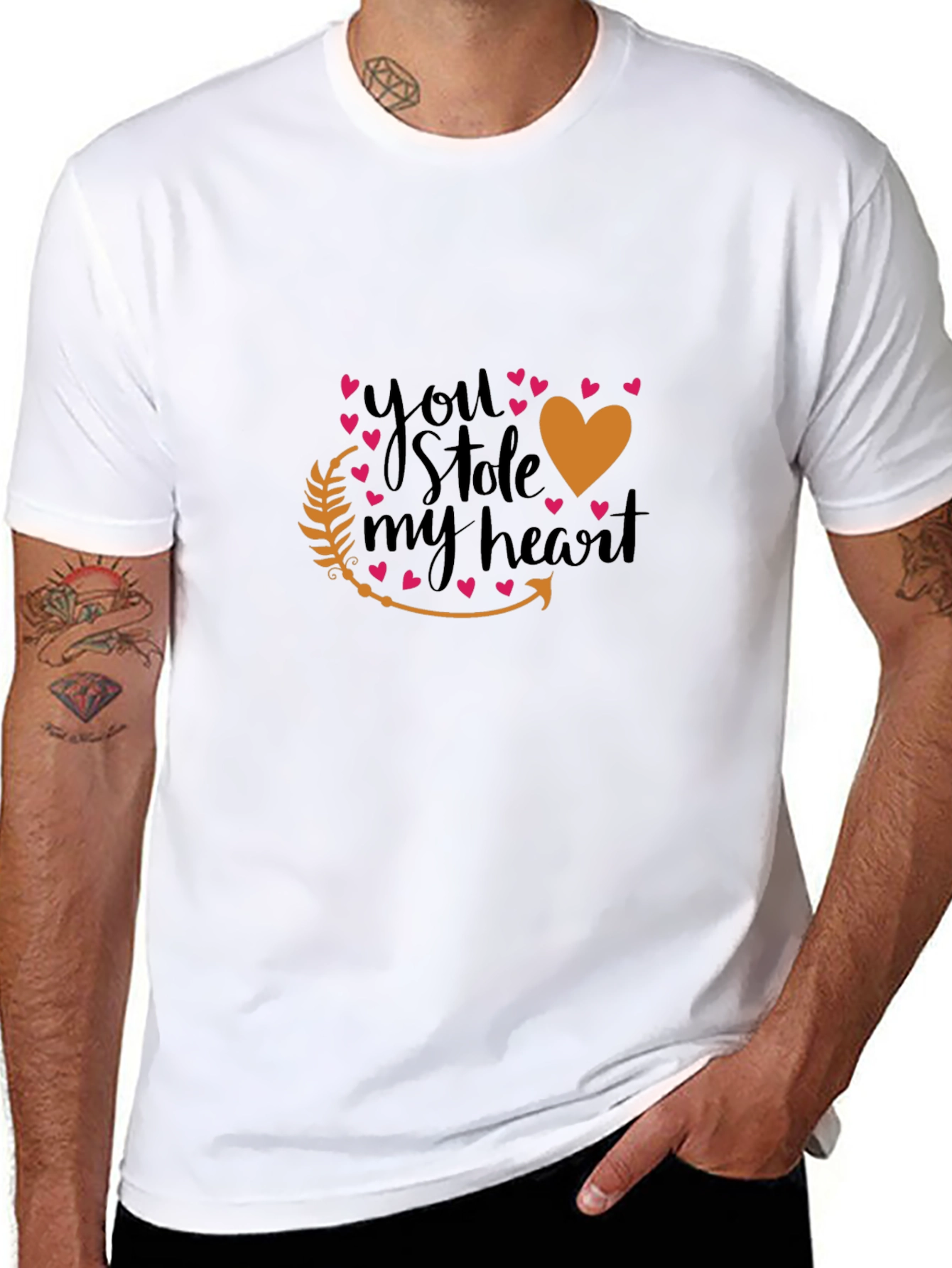 You Stole My Heart Graphic Tee - Black