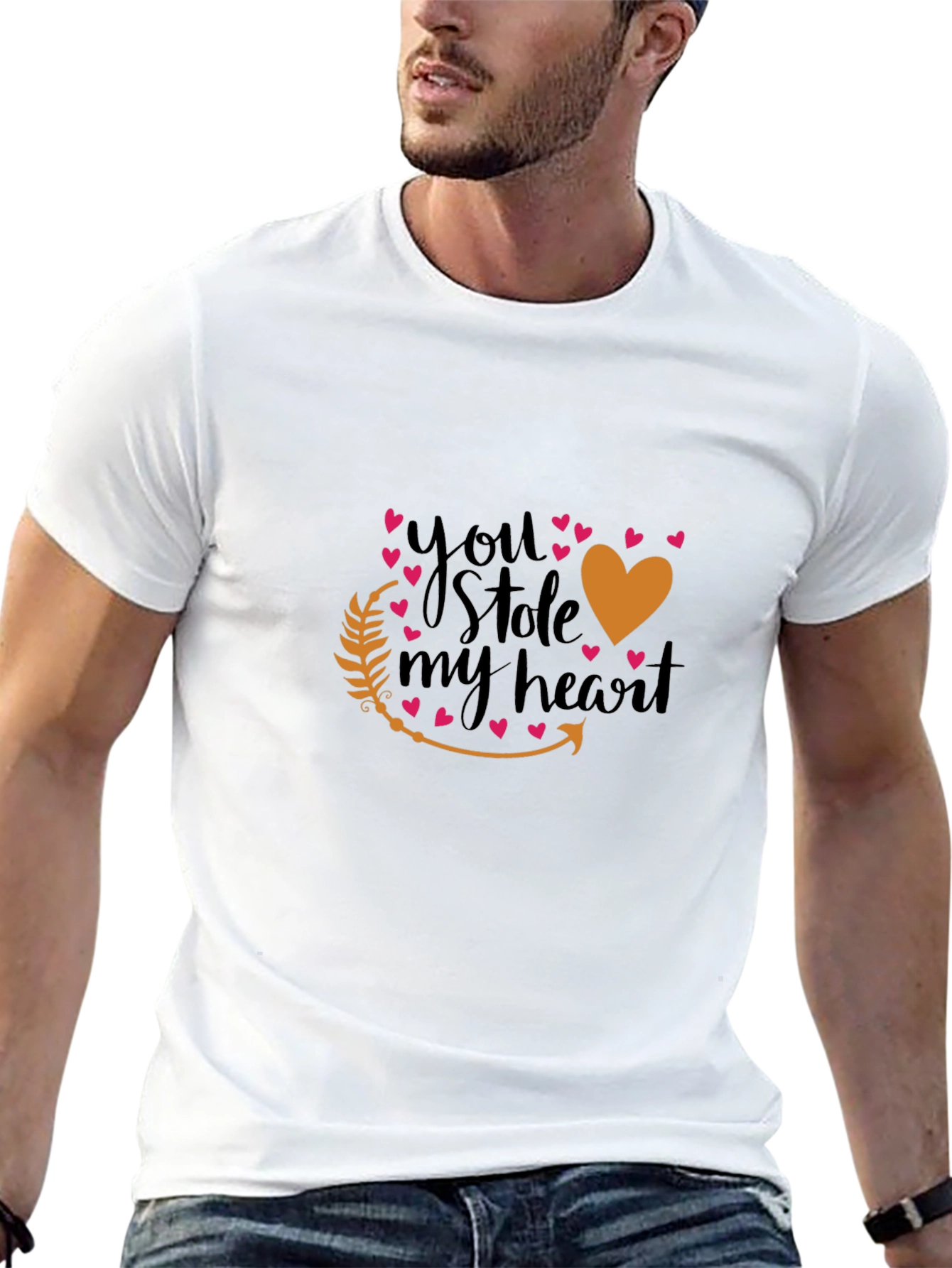 You Stole My Heart Graphic Tee - Black