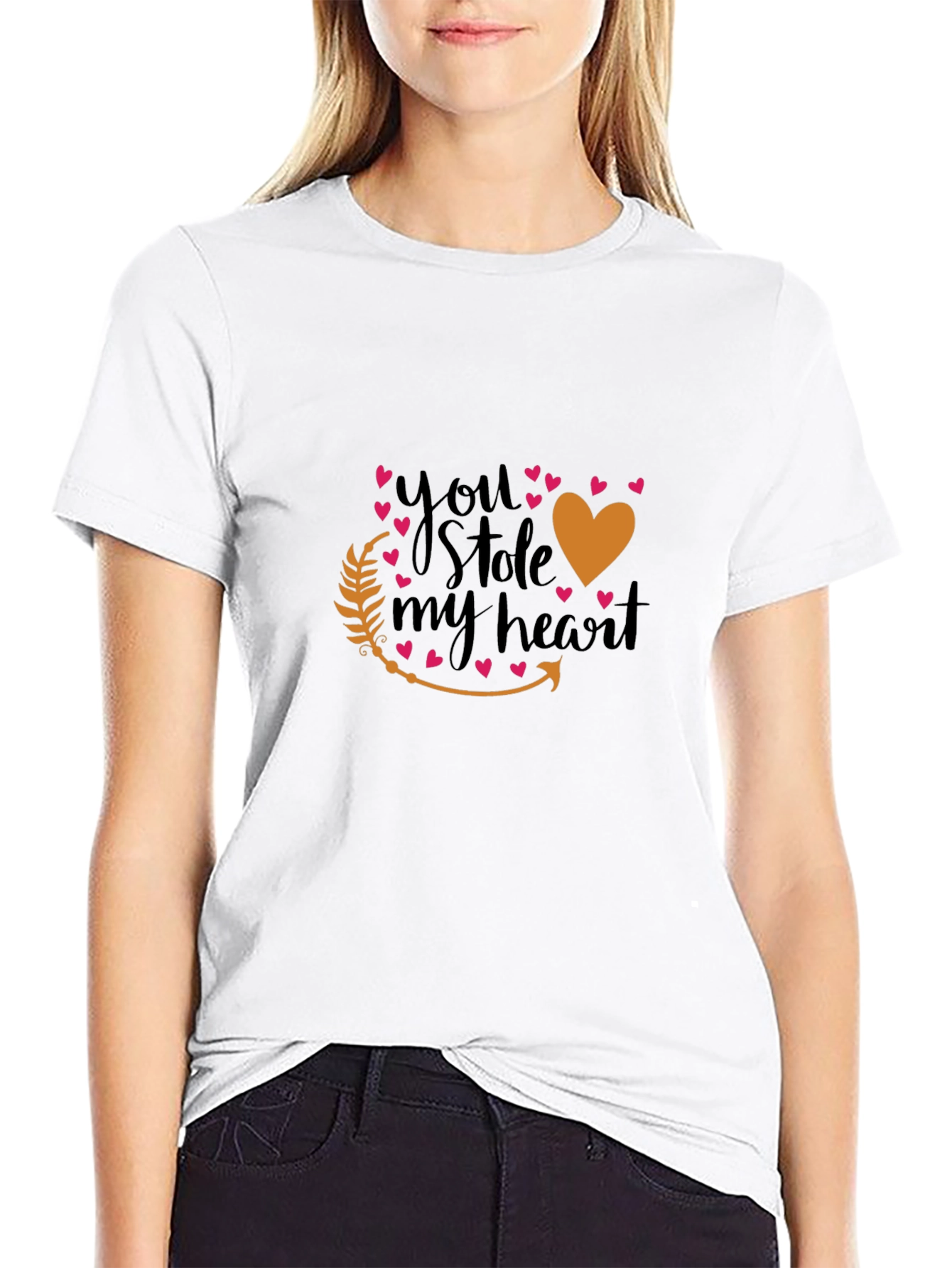 You Stole My Heart Graphic Tee - Black