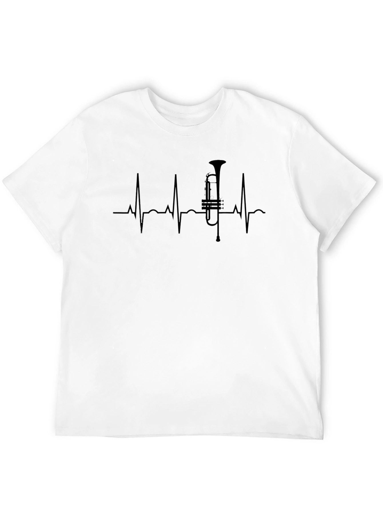 Trumpet Heartbeat T-Shirt - Music Lover Tee