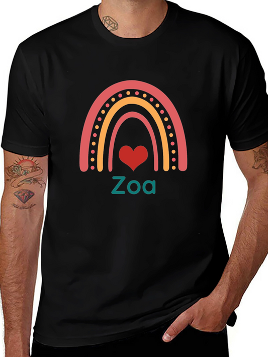 Zoa Rainbow Heart Graphic Tee - Unisex