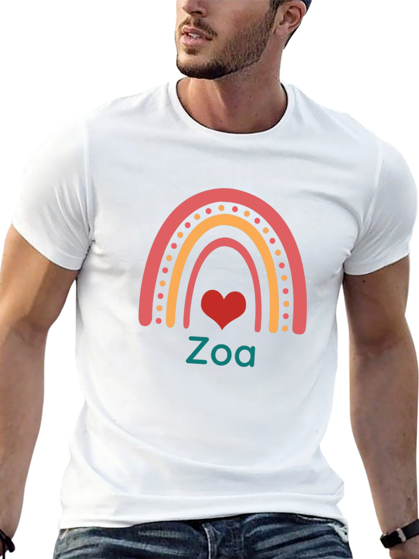 Zoa Rainbow Heart Graphic Tee - Unisex