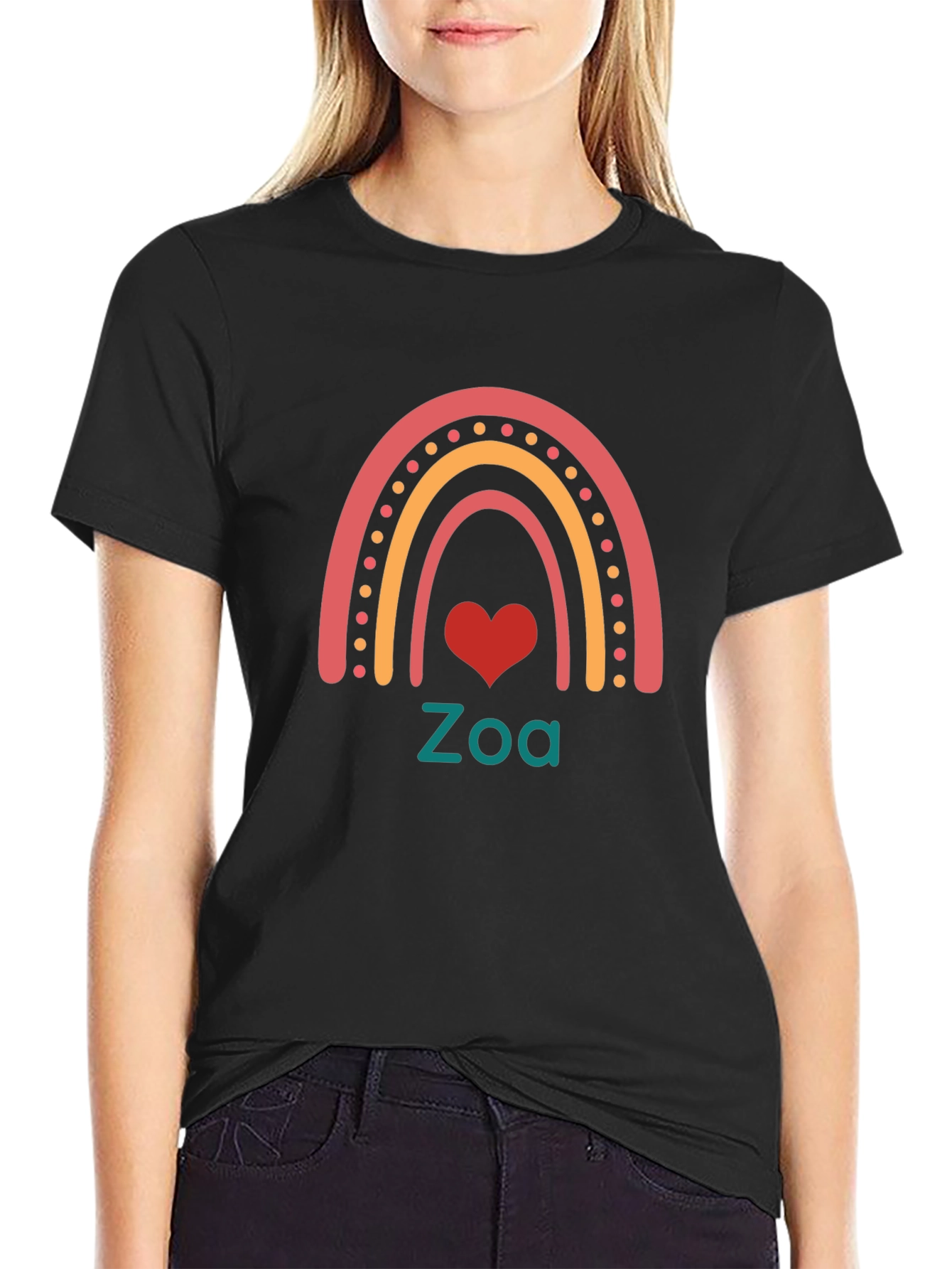 Zoa Rainbow Heart Graphic Tee - Unisex