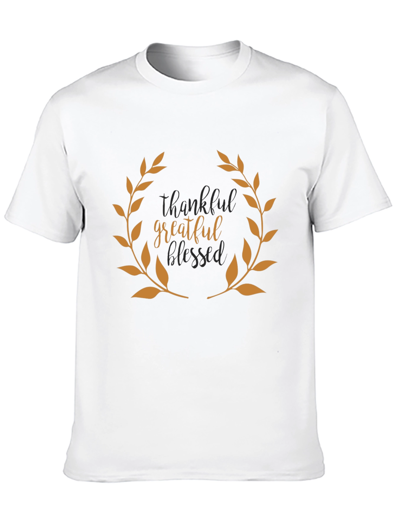 Thankful Grateful Blessed Black T-Shirt