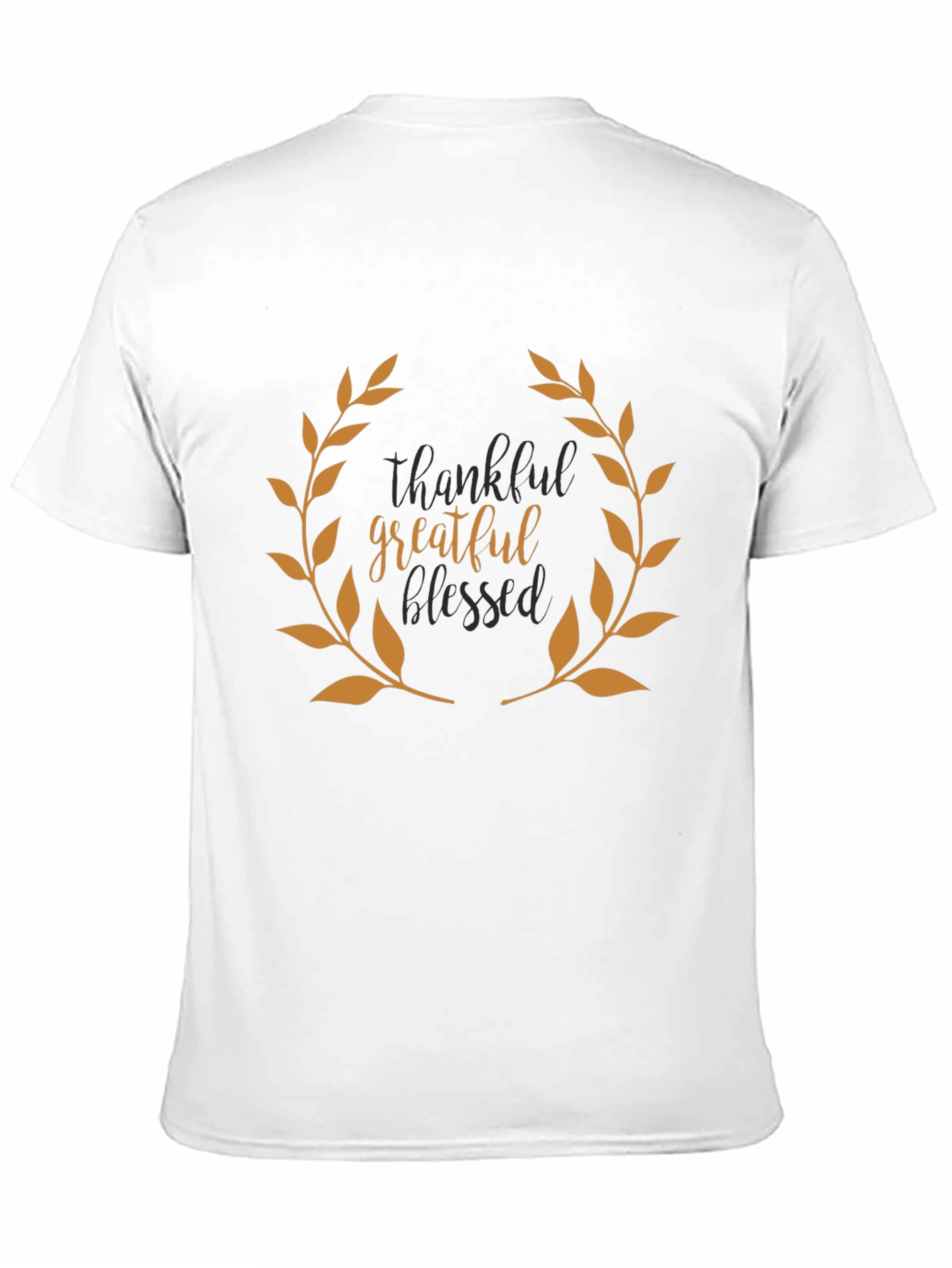 Thankful Grateful Blessed Black T-Shirt