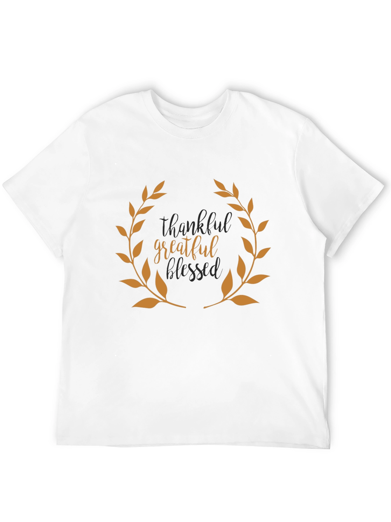 Thankful Grateful Blessed Black T-Shirt