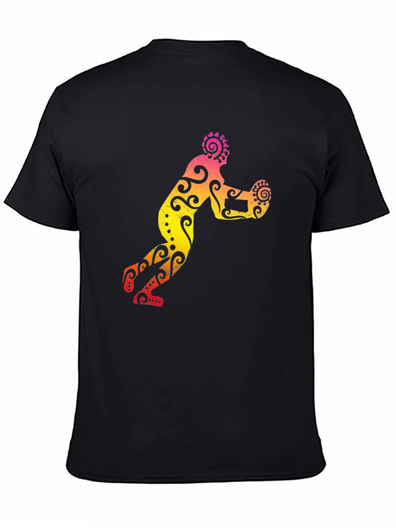 Tribal Art Rugby Player Graphic Tee