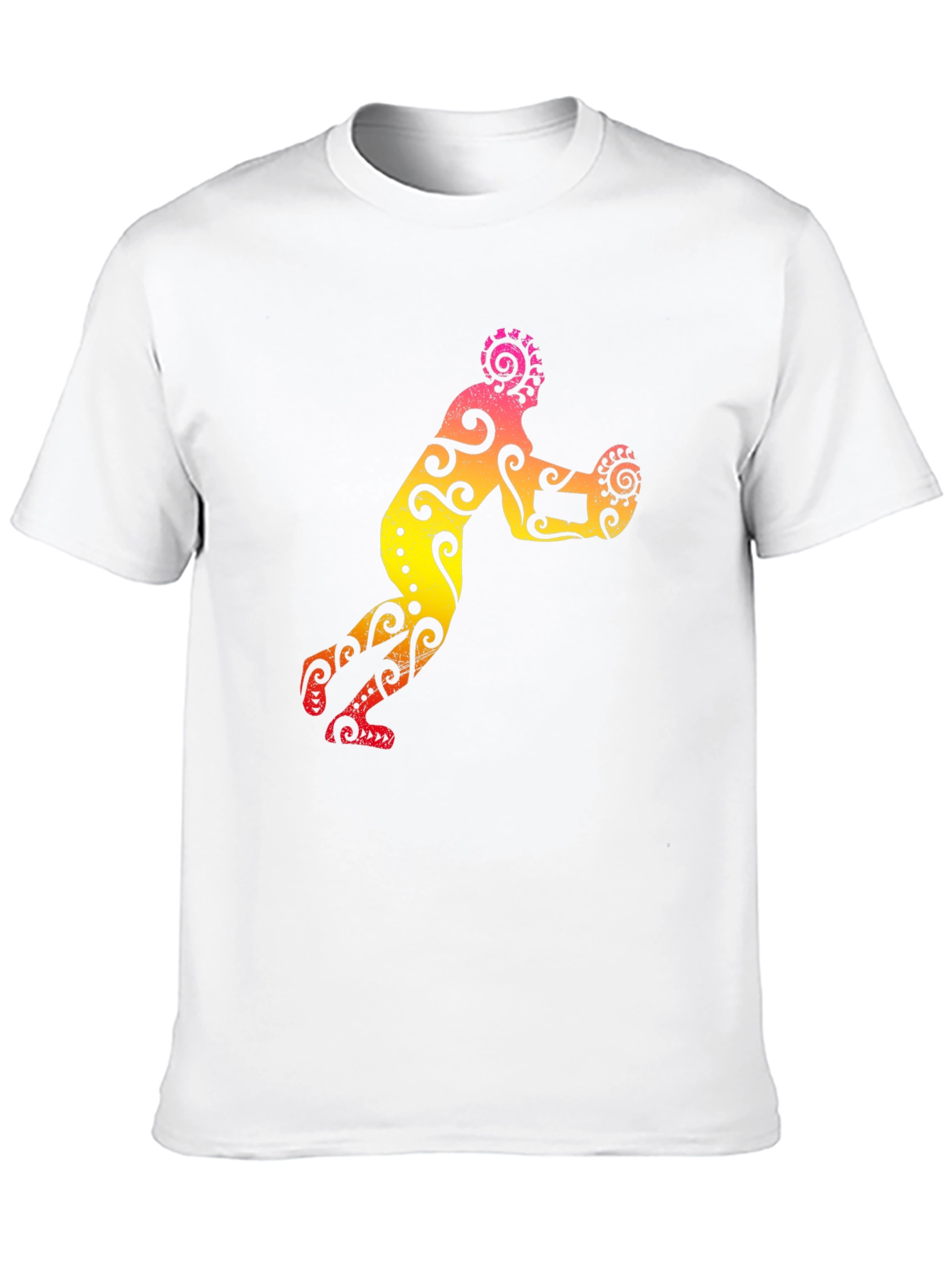 Tribal Art Rugby Player Graphic Tee
