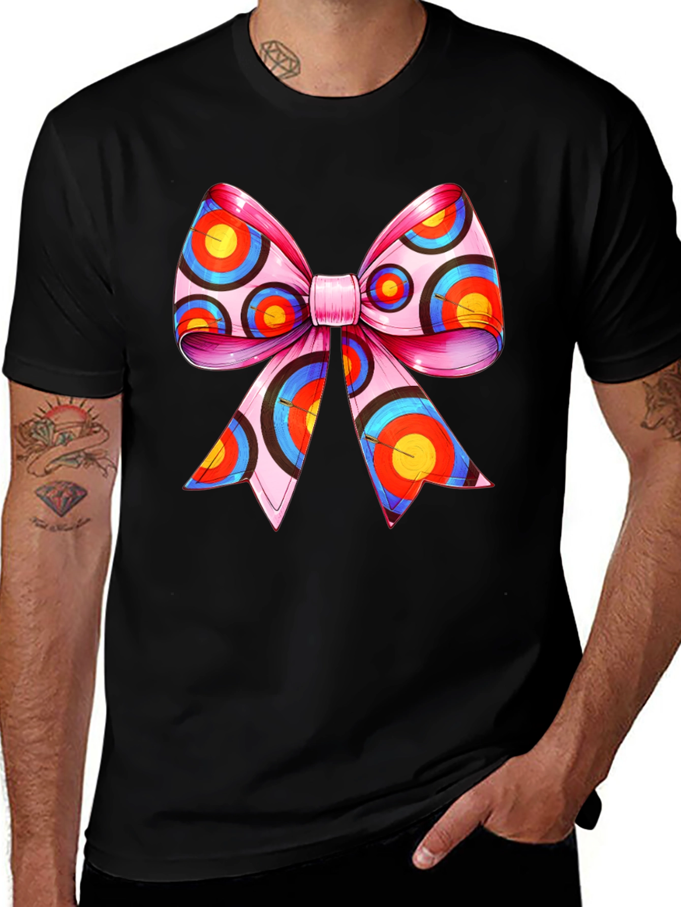 Target Bow Graphic Tee - Unique Archery Design T-Shirt