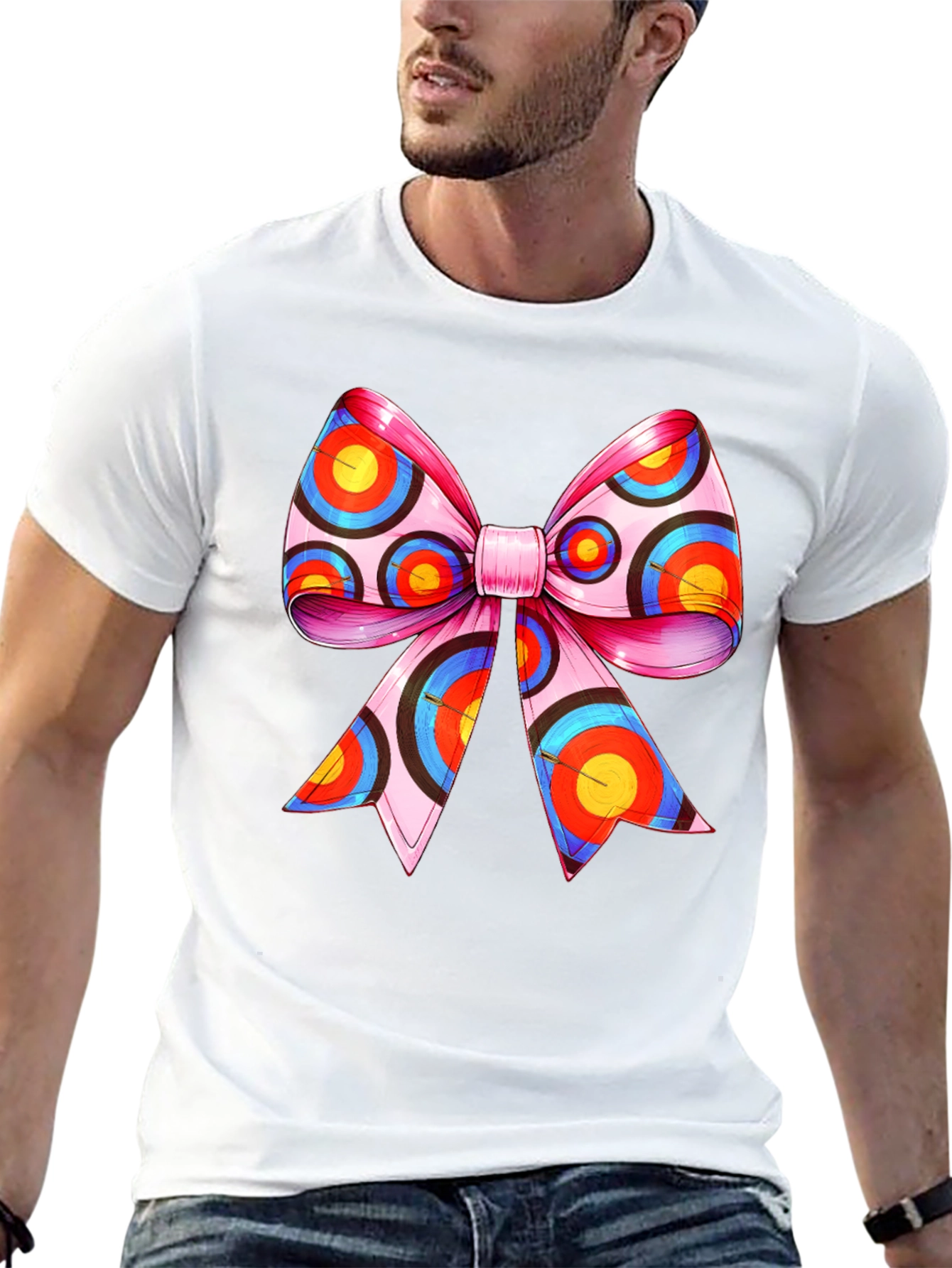 Target Bow Graphic Tee - Unique Archery Design T-Shirt