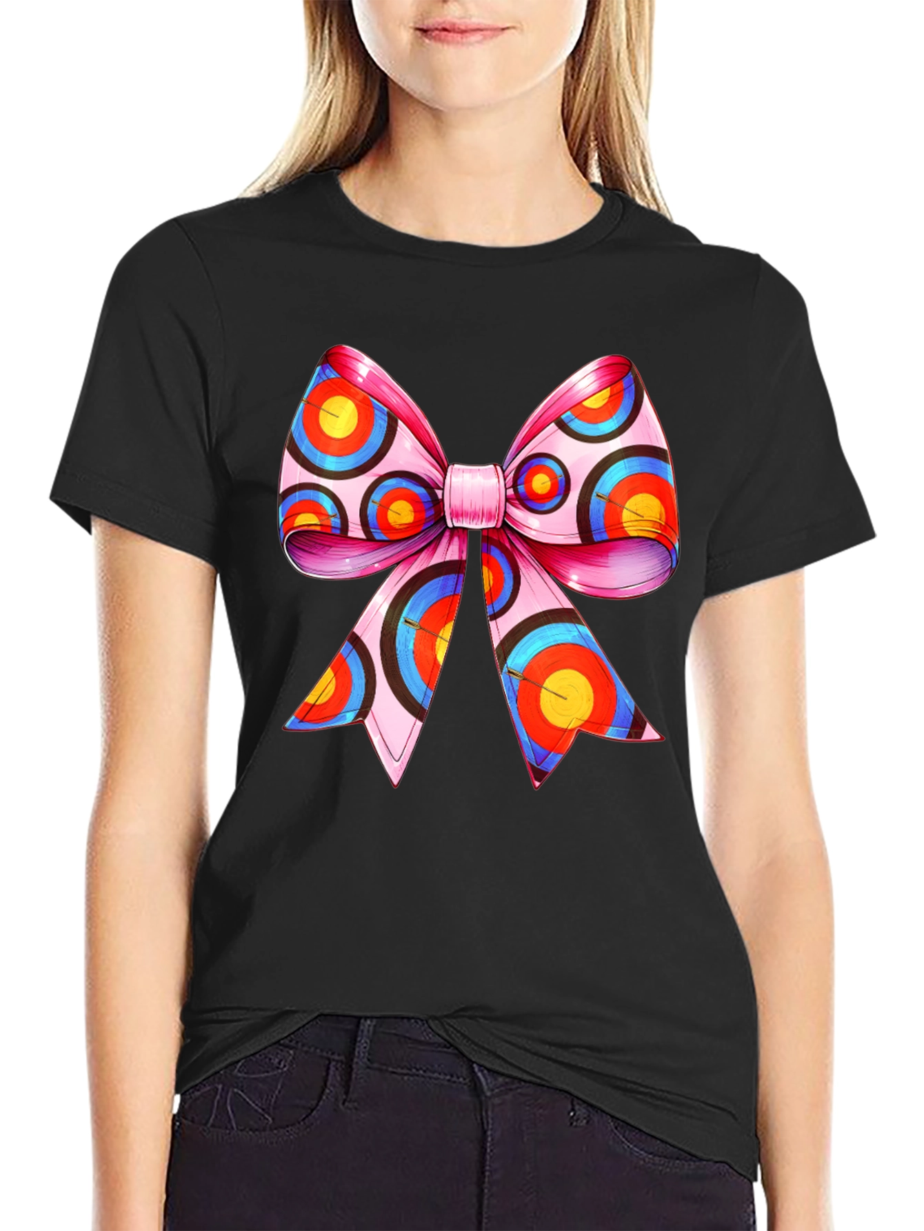 Target Bow Graphic Tee - Unique Archery Design T-Shirt