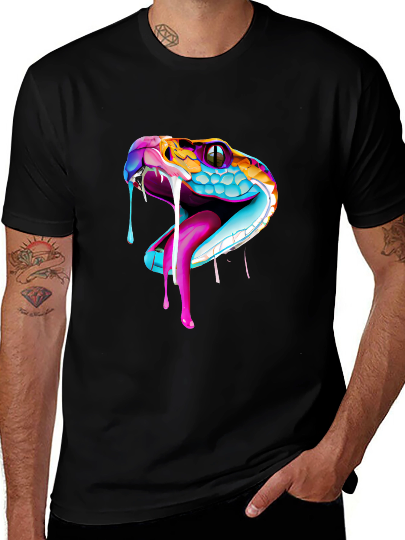 Vibrant Snake Graphic Tee