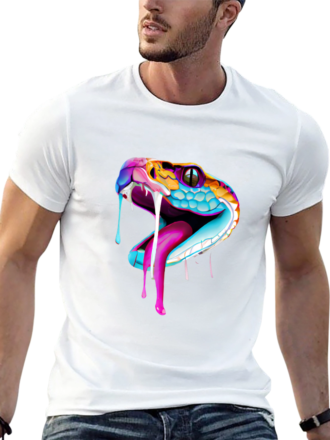 Vibrant Snake Graphic Tee