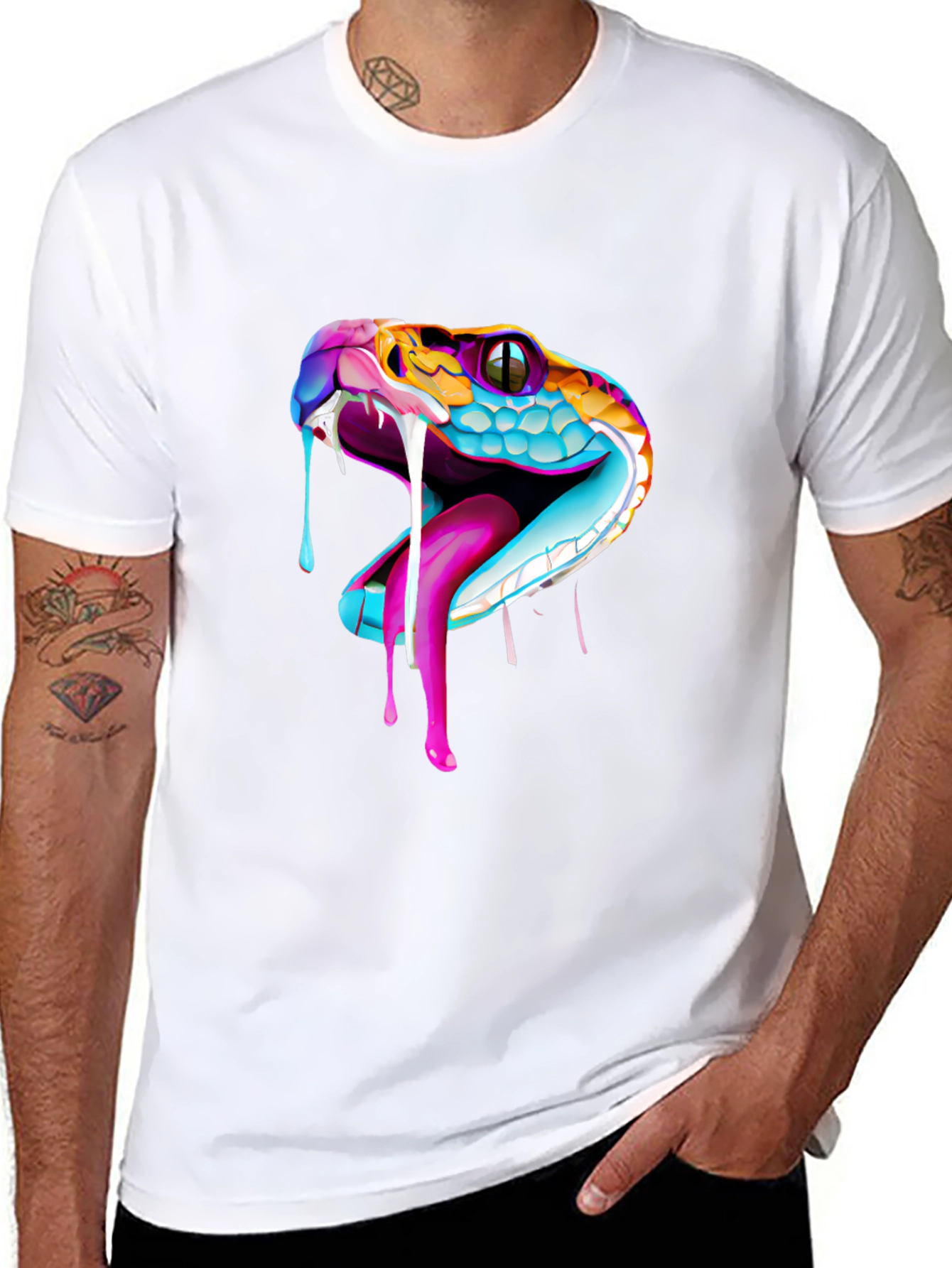 Vibrant Snake Graphic Tee