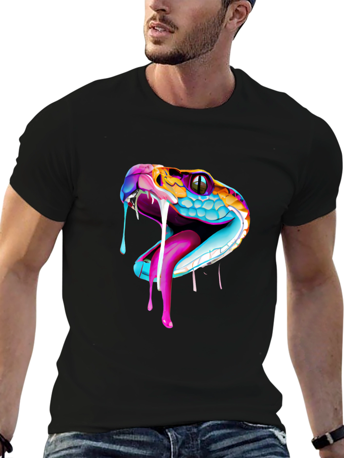 Vibrant Snake Graphic Tee