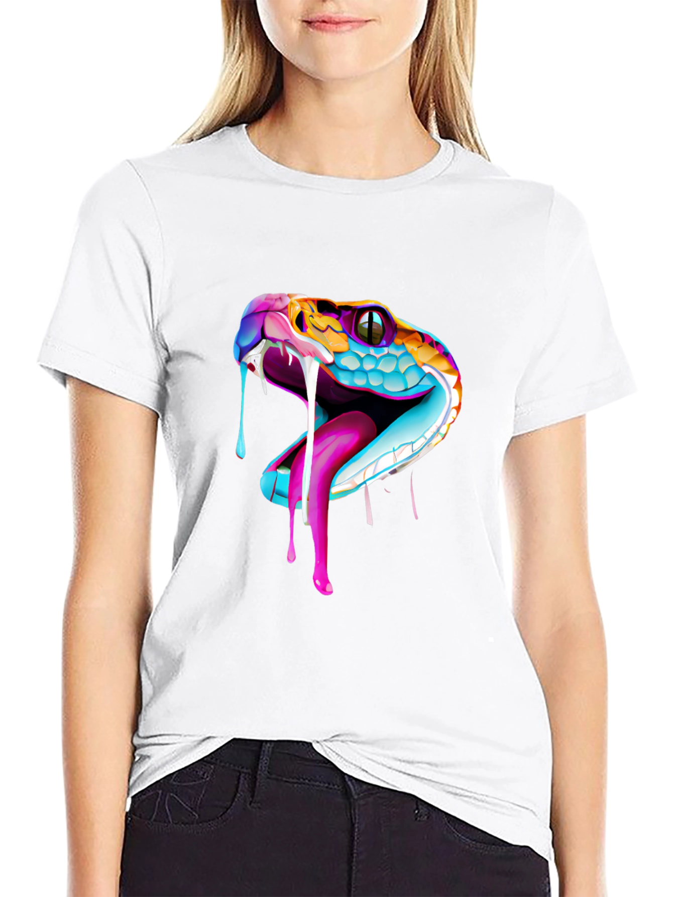 Vibrant Snake Graphic Tee