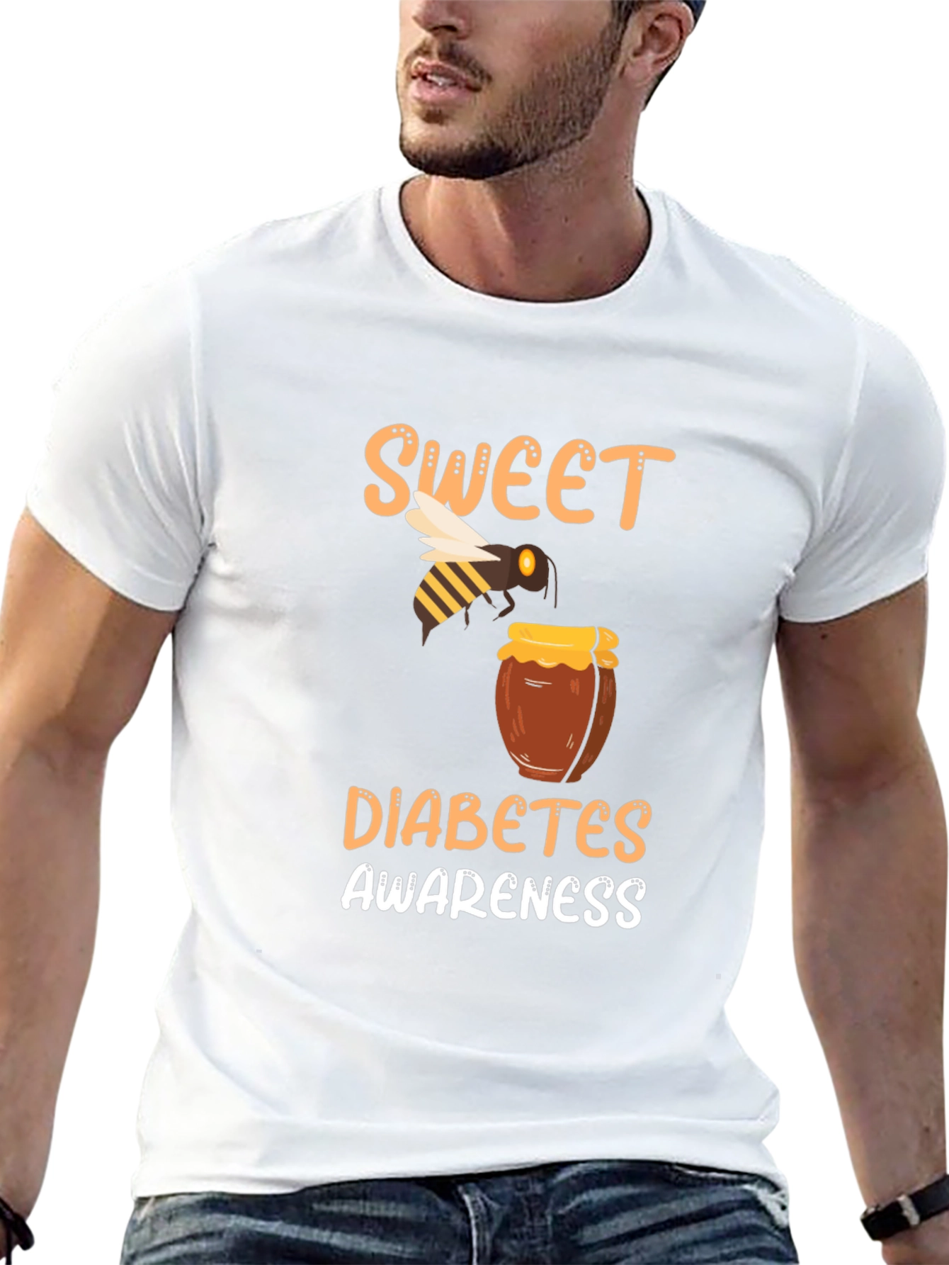 Sweet Diabetes Awareness Graphic T-Shirt
