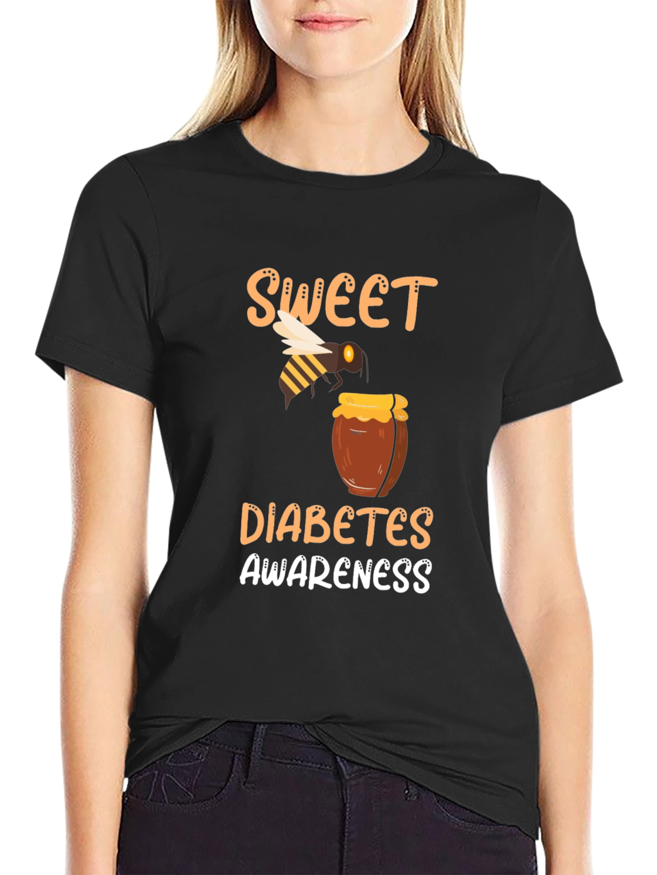 Sweet Diabetes Awareness Graphic T-Shirt
