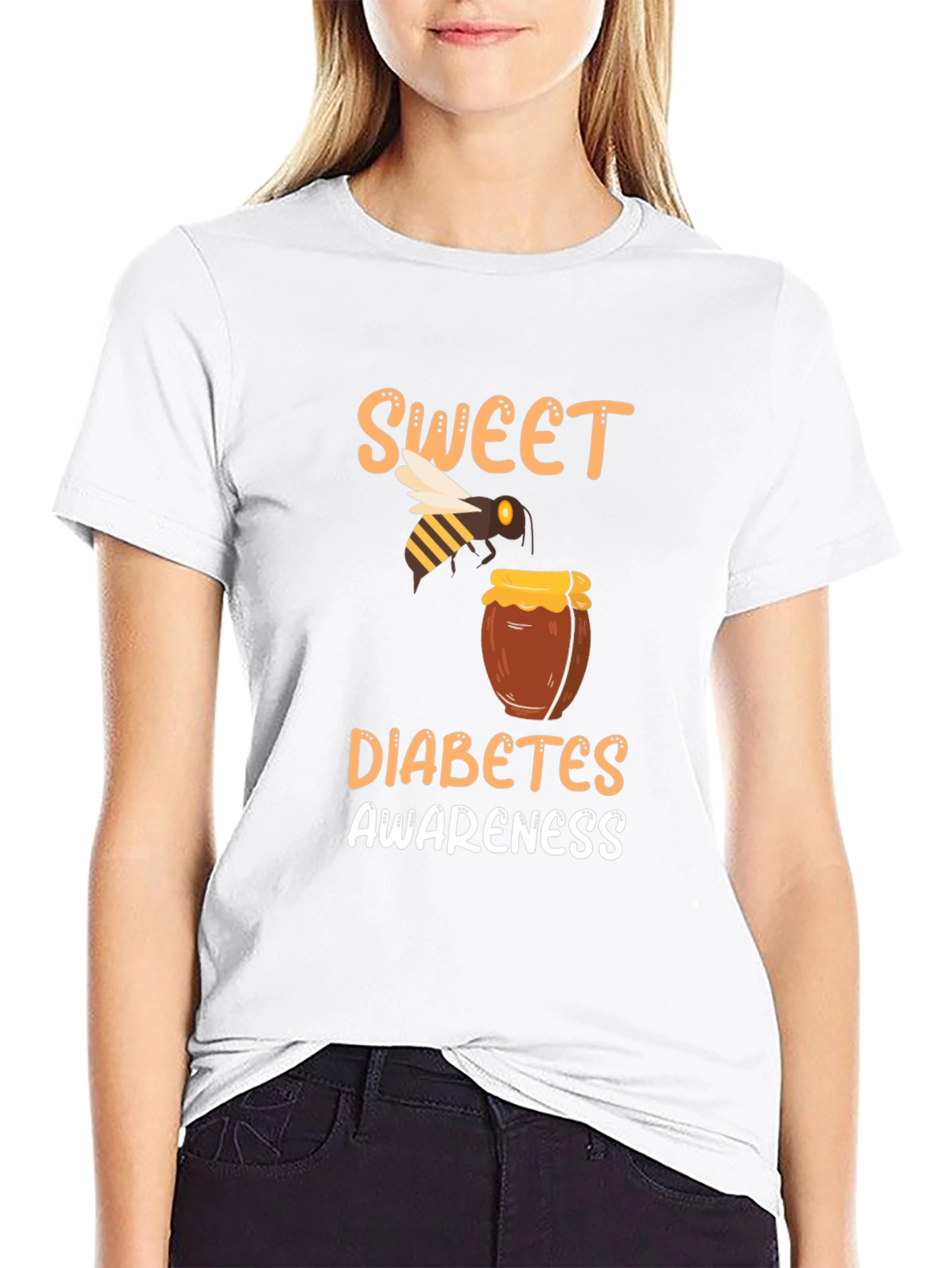 Sweet Diabetes Awareness Graphic T-Shirt