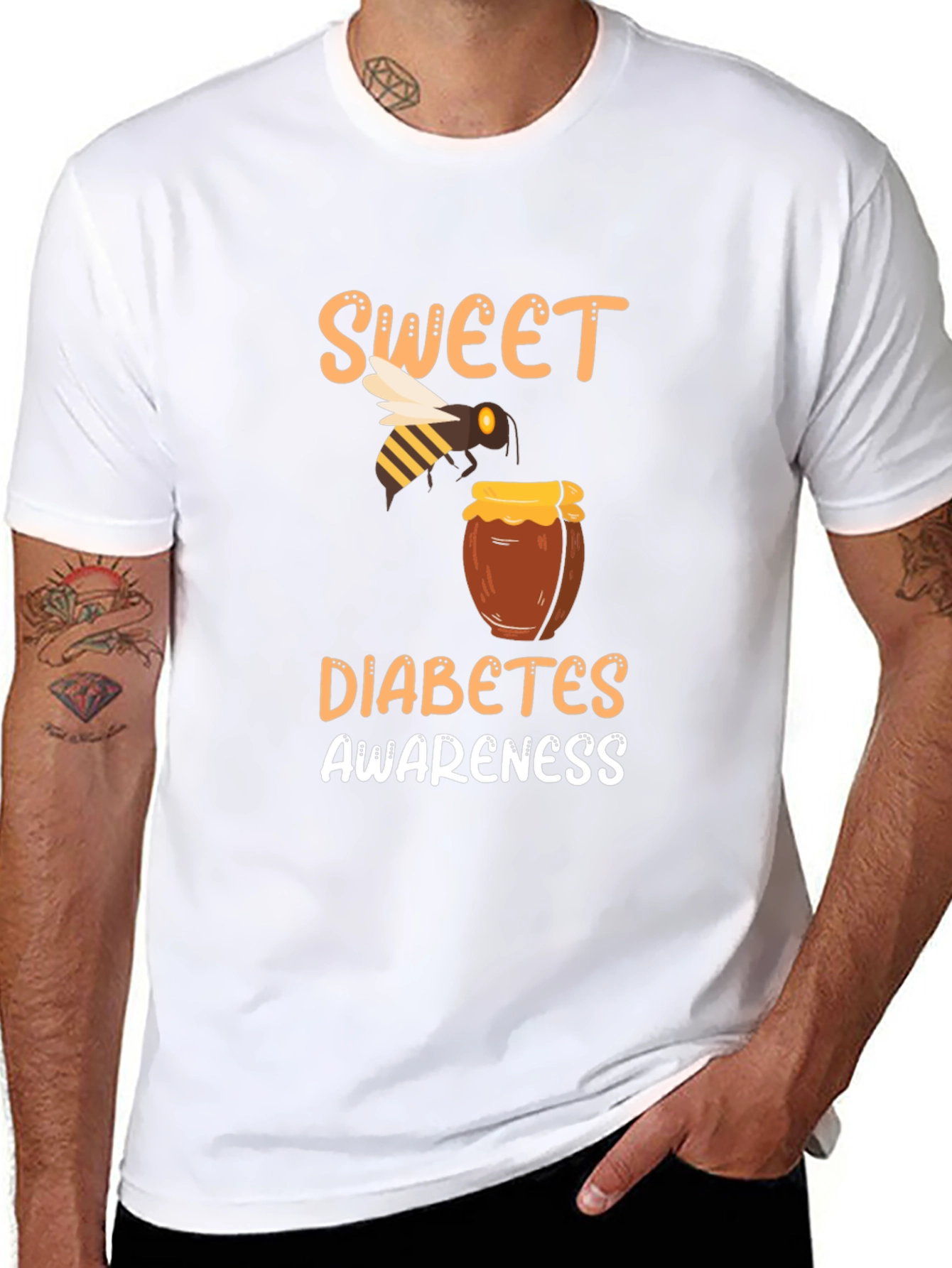 Sweet Diabetes Awareness Graphic T-Shirt