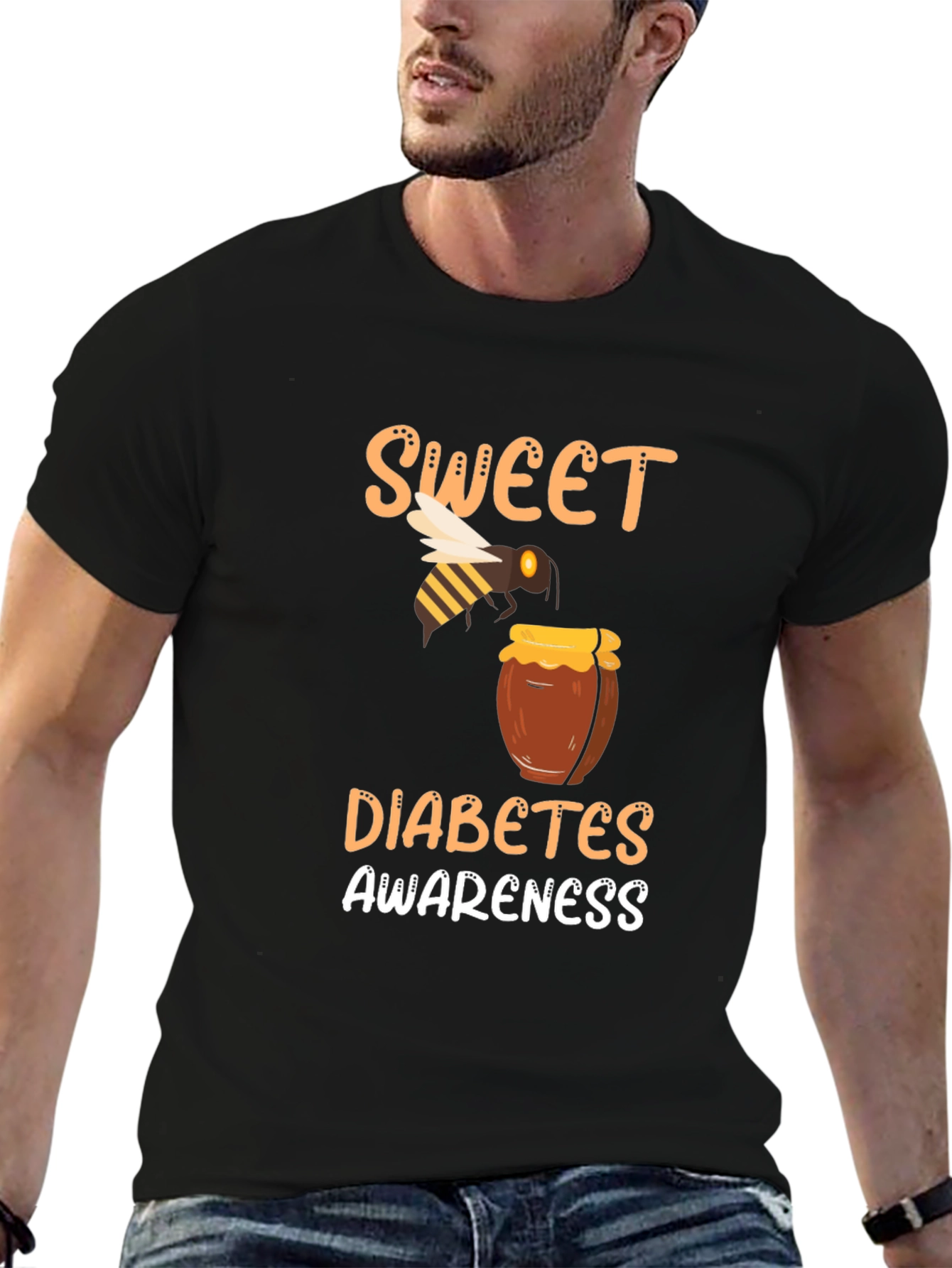 Sweet Diabetes Awareness Graphic T-Shirt