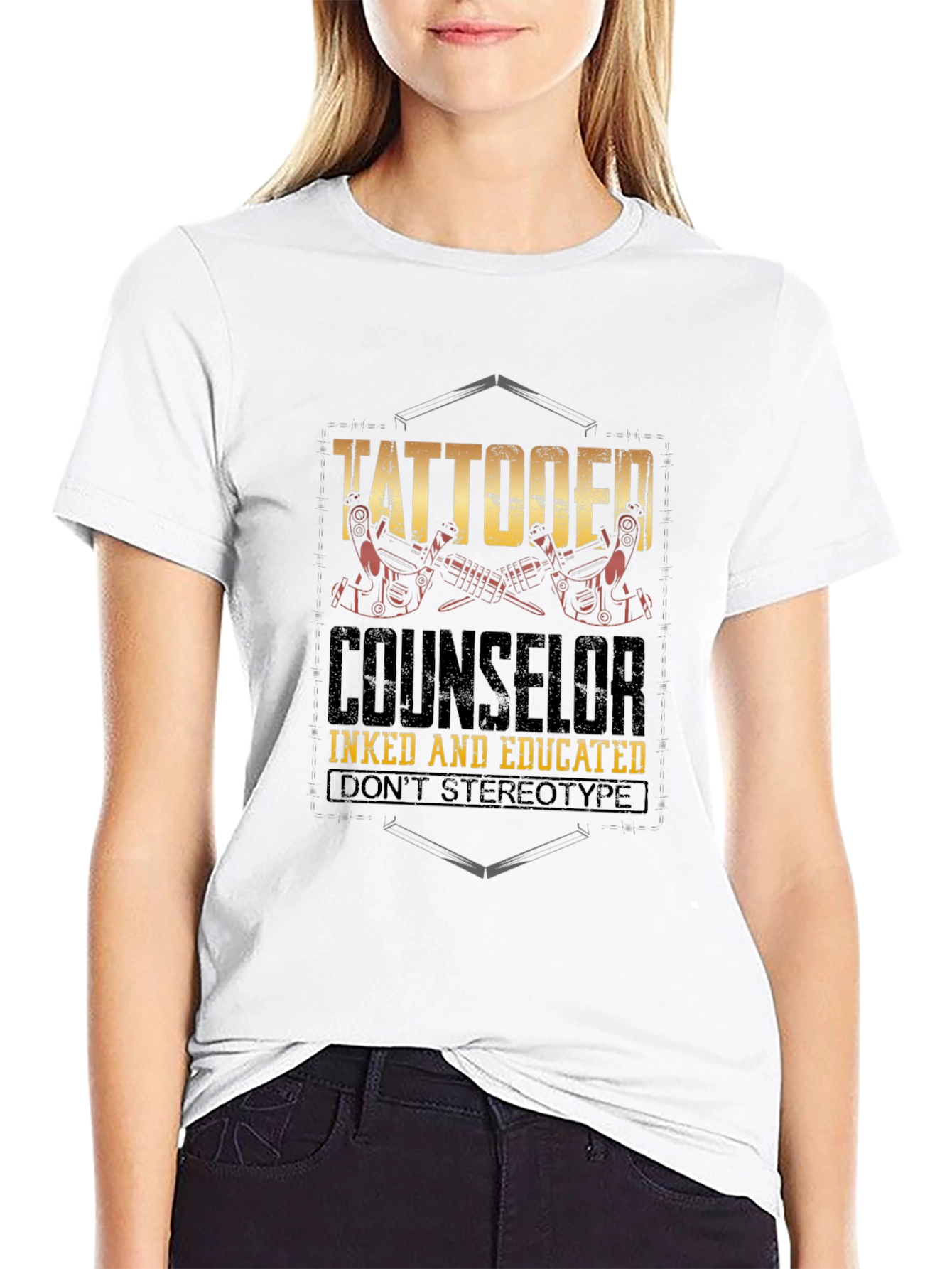 Tattooed Counselor T-Shirt - Inked & Educated Tee