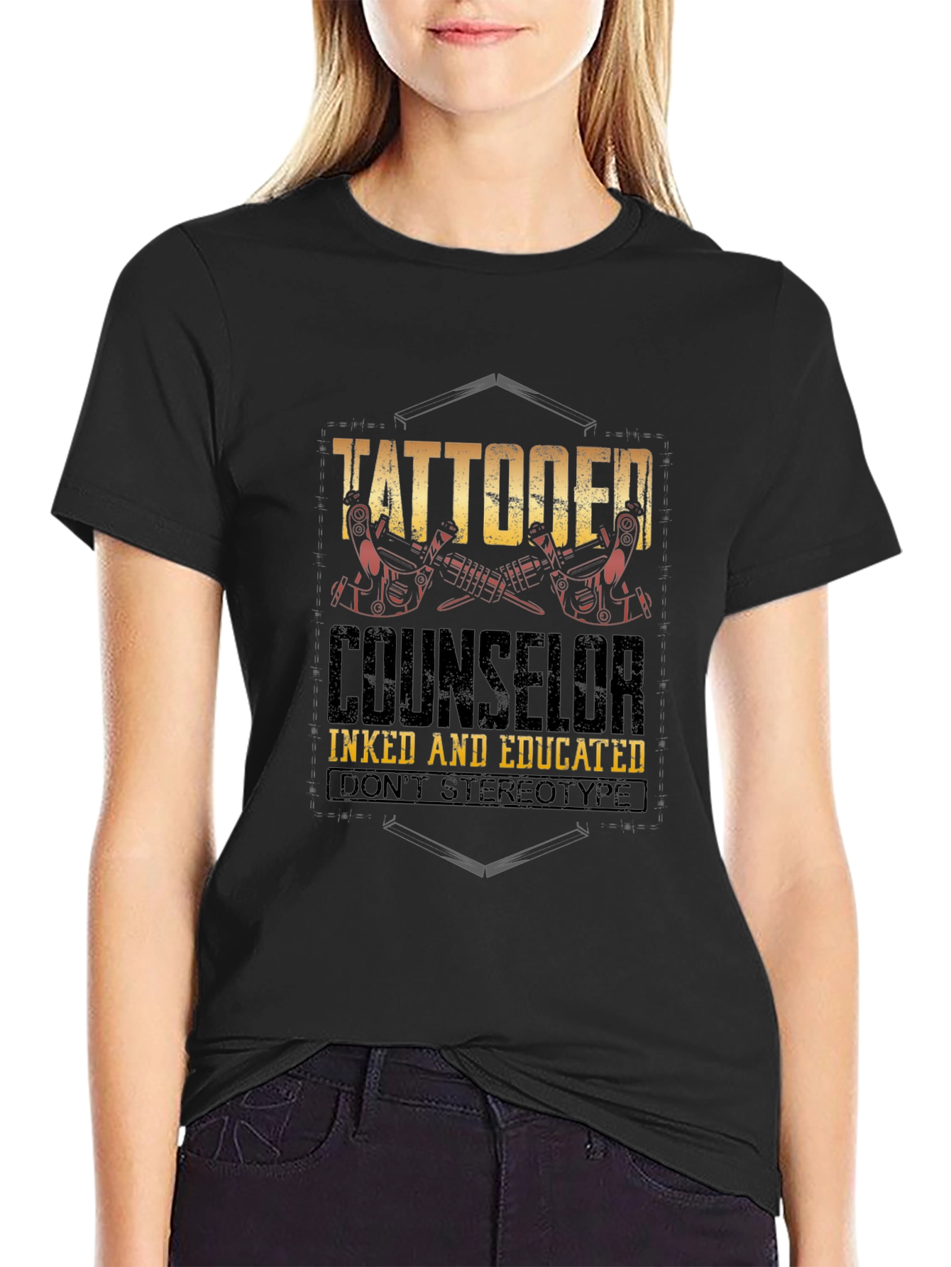 Tattooed Counselor T-Shirt - Inked & Educated Tee
