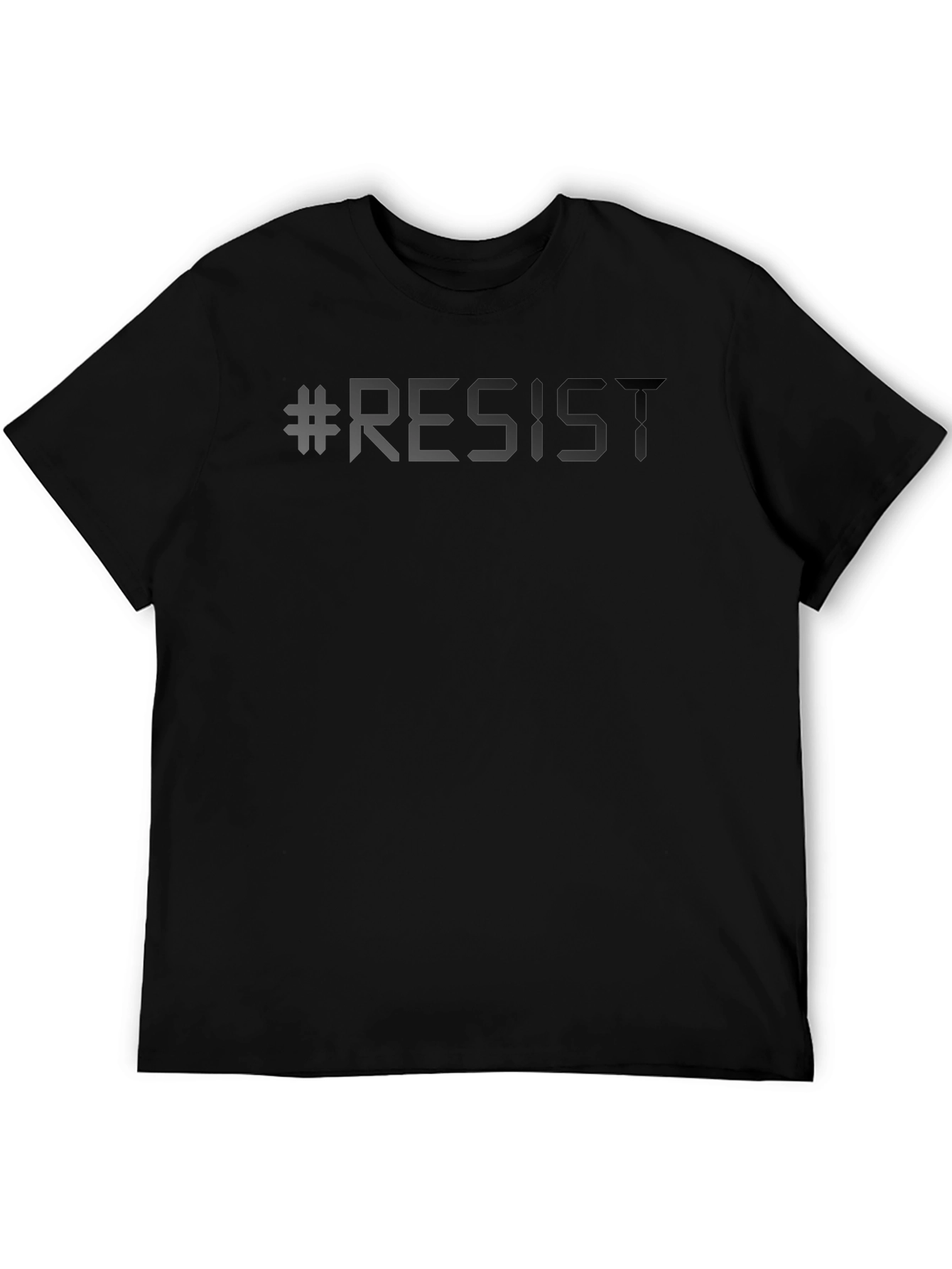 #Resist Graphic T-Shirt - Black Crew Neck Tee