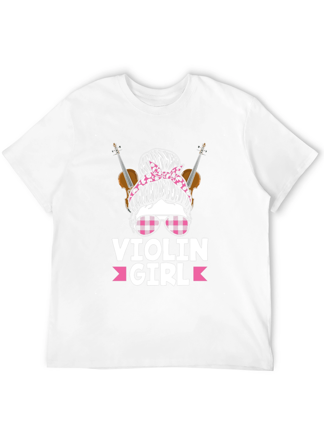 Violin Girl T-Shirt Messy Bun Violinist Tee