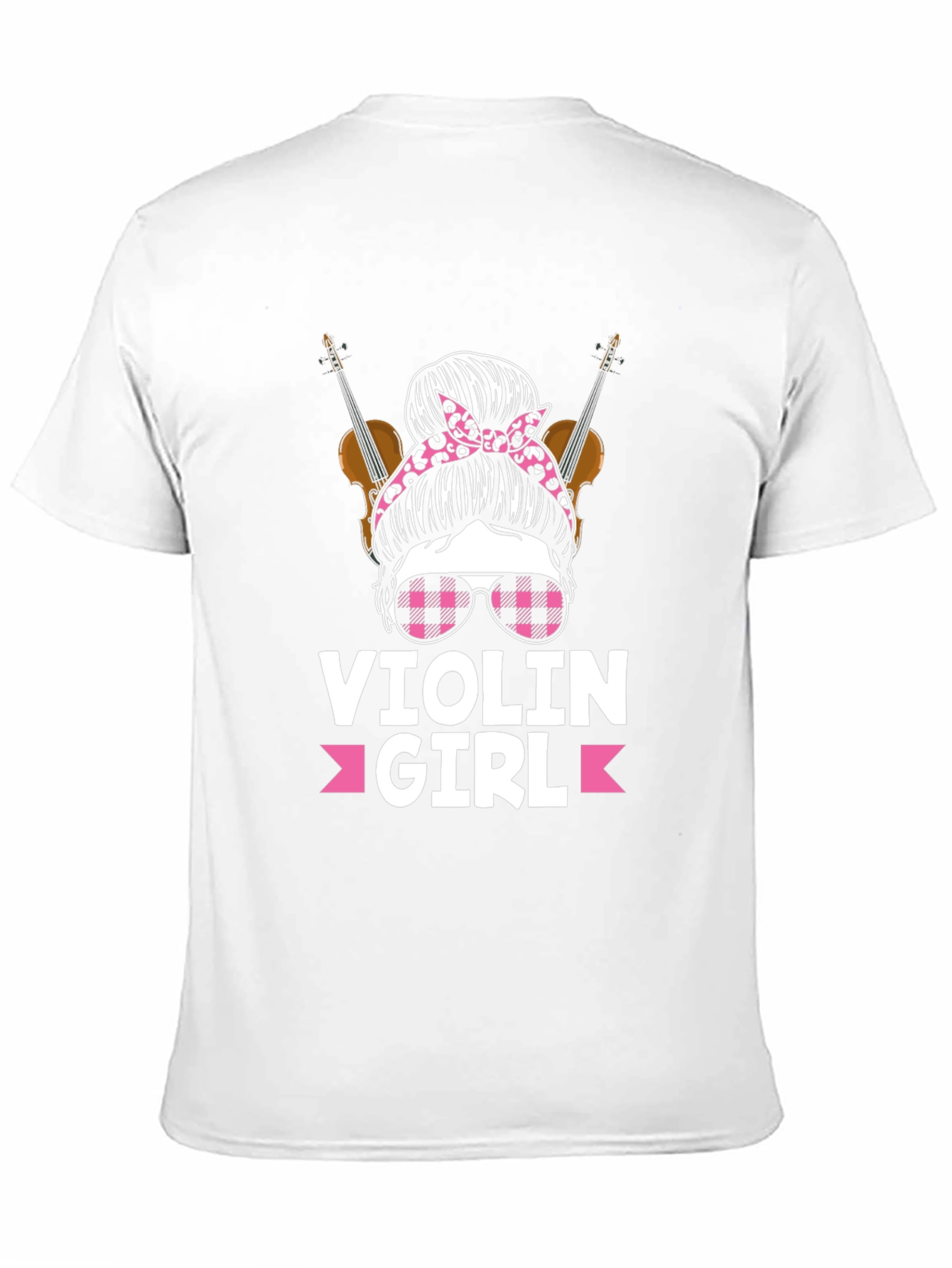 Violin Girl T-Shirt Messy Bun Violinist Tee