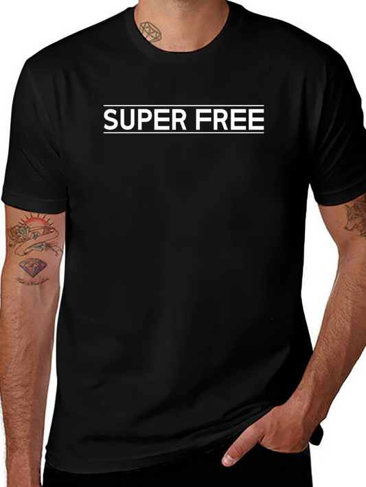 Super Free Black Graphic Tee