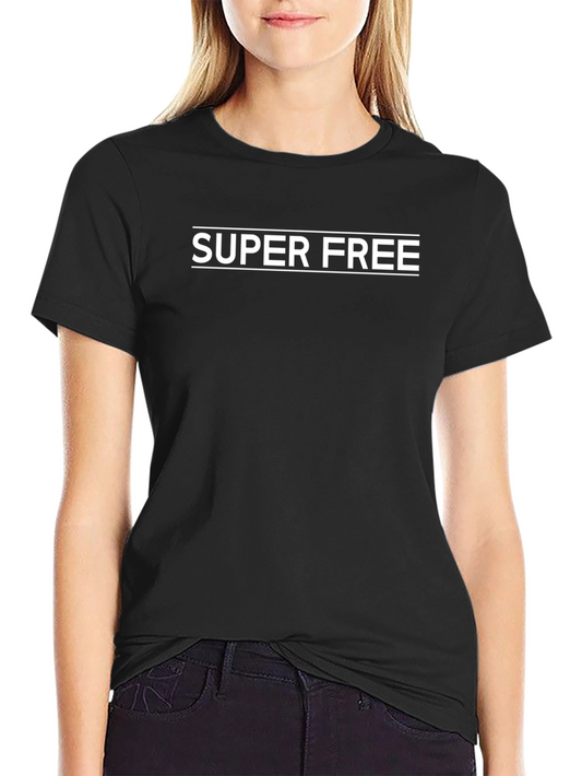 Super Free Black Graphic Tee